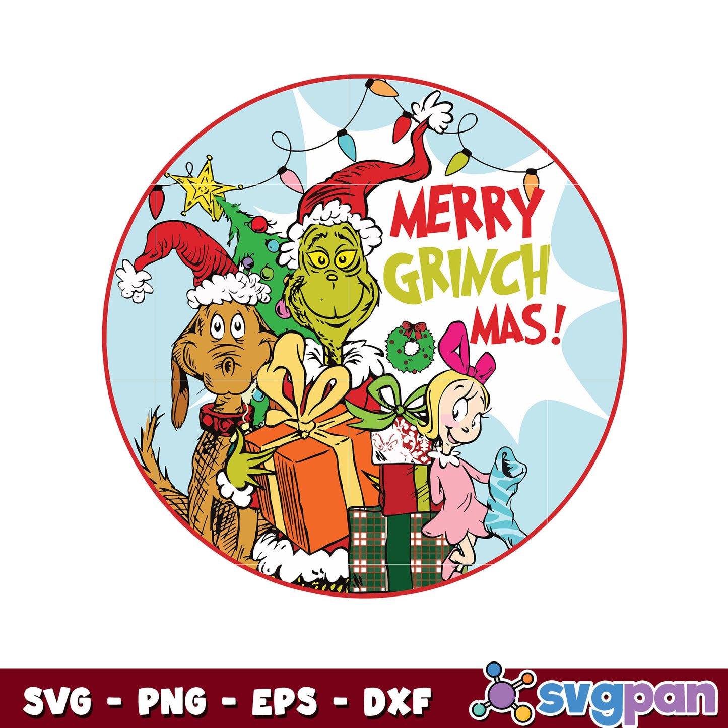 Merry grinchmas characters christmas svg