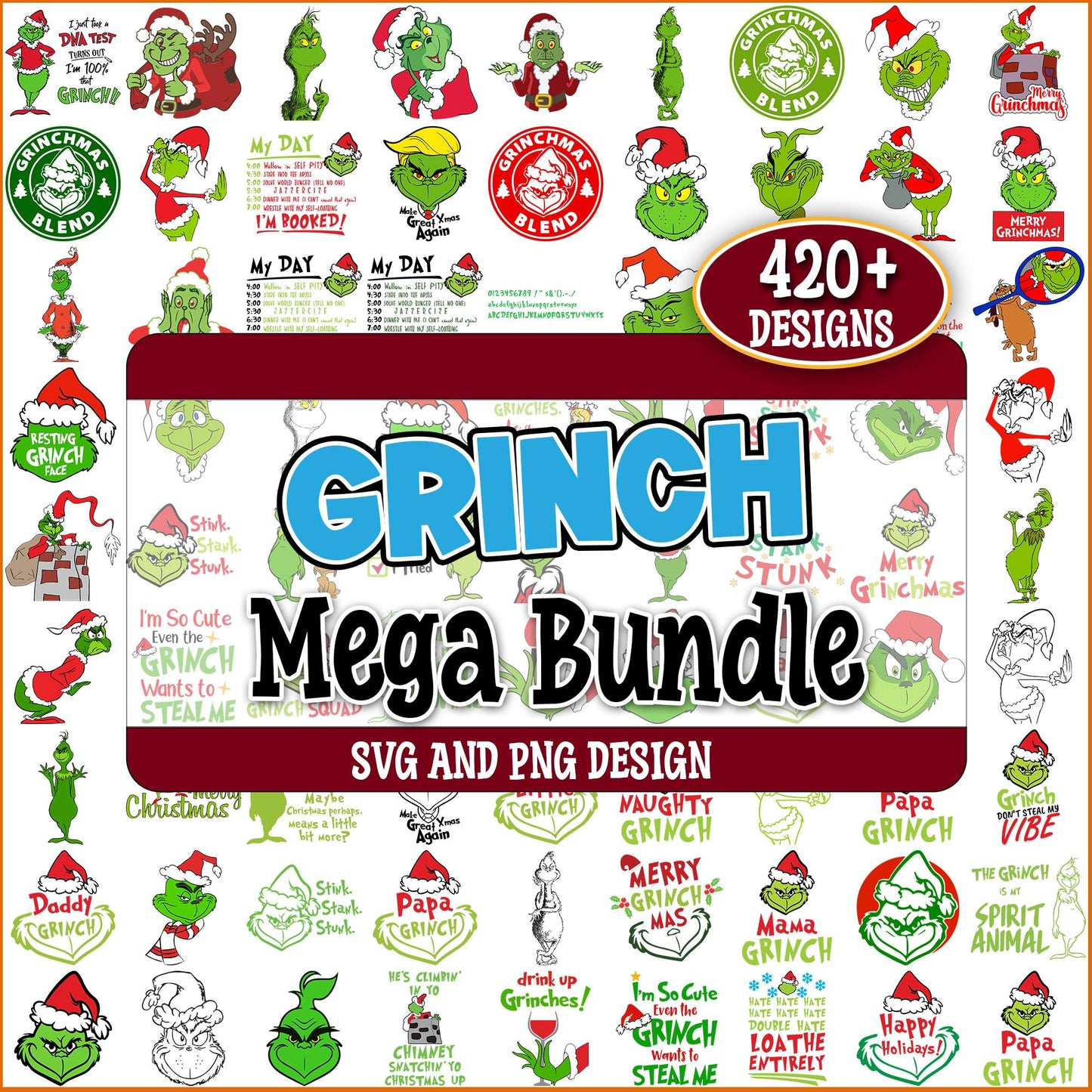Merry grinchmas collection svg bundle