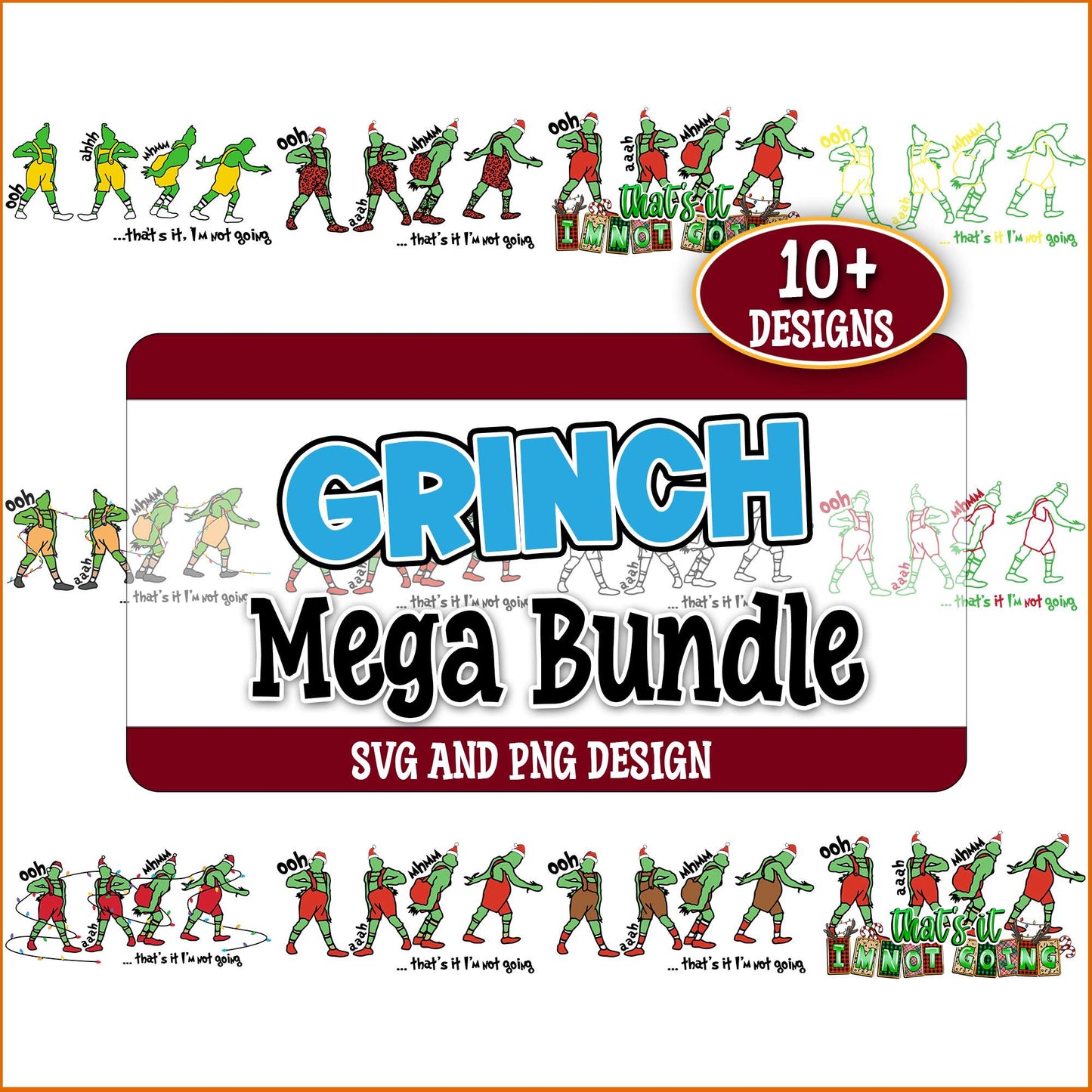Merry grinchmas designs svg bundle