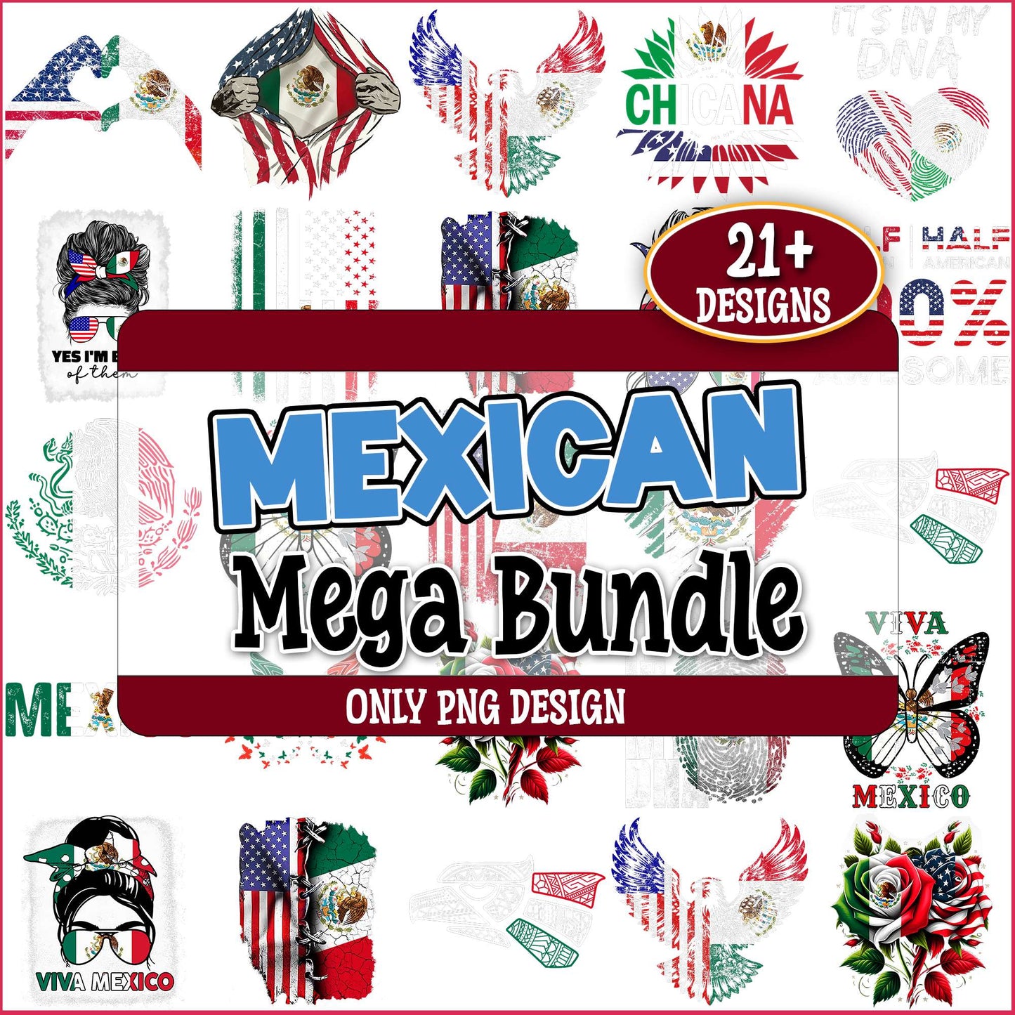 Mexican proud png bundle