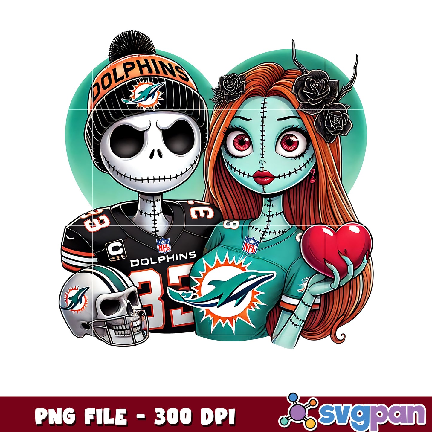 Miami dolphins jack skellington png, nfl jerseys png, nfl logo png