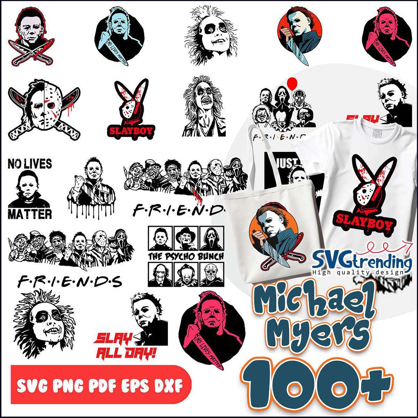 Michael Myers SVG Bundle 100+ PNG Designs