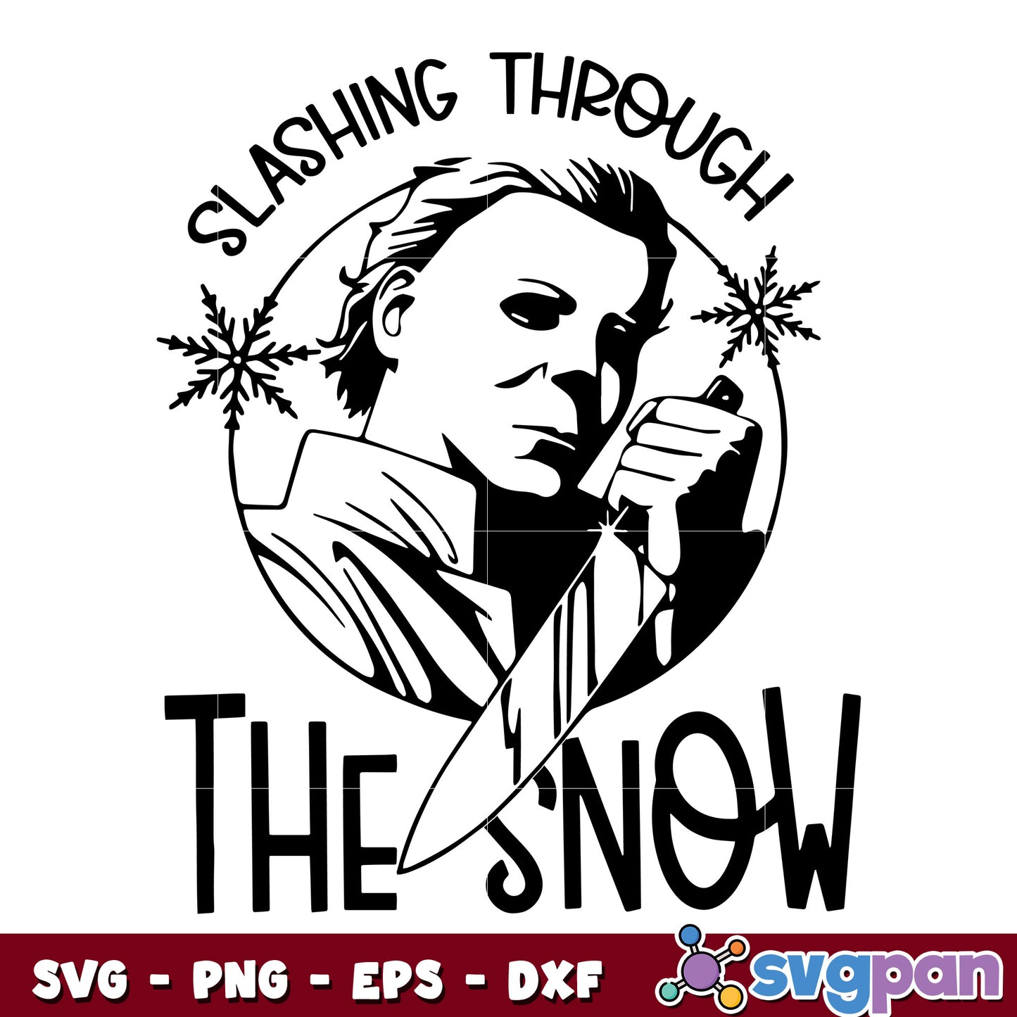 Michael Myers Sashing Through The Snow svg