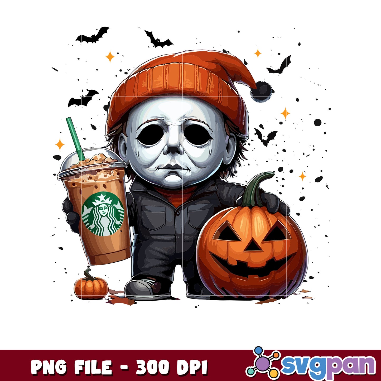 Michael myers chibi png, trick or treat png, halloween songs png