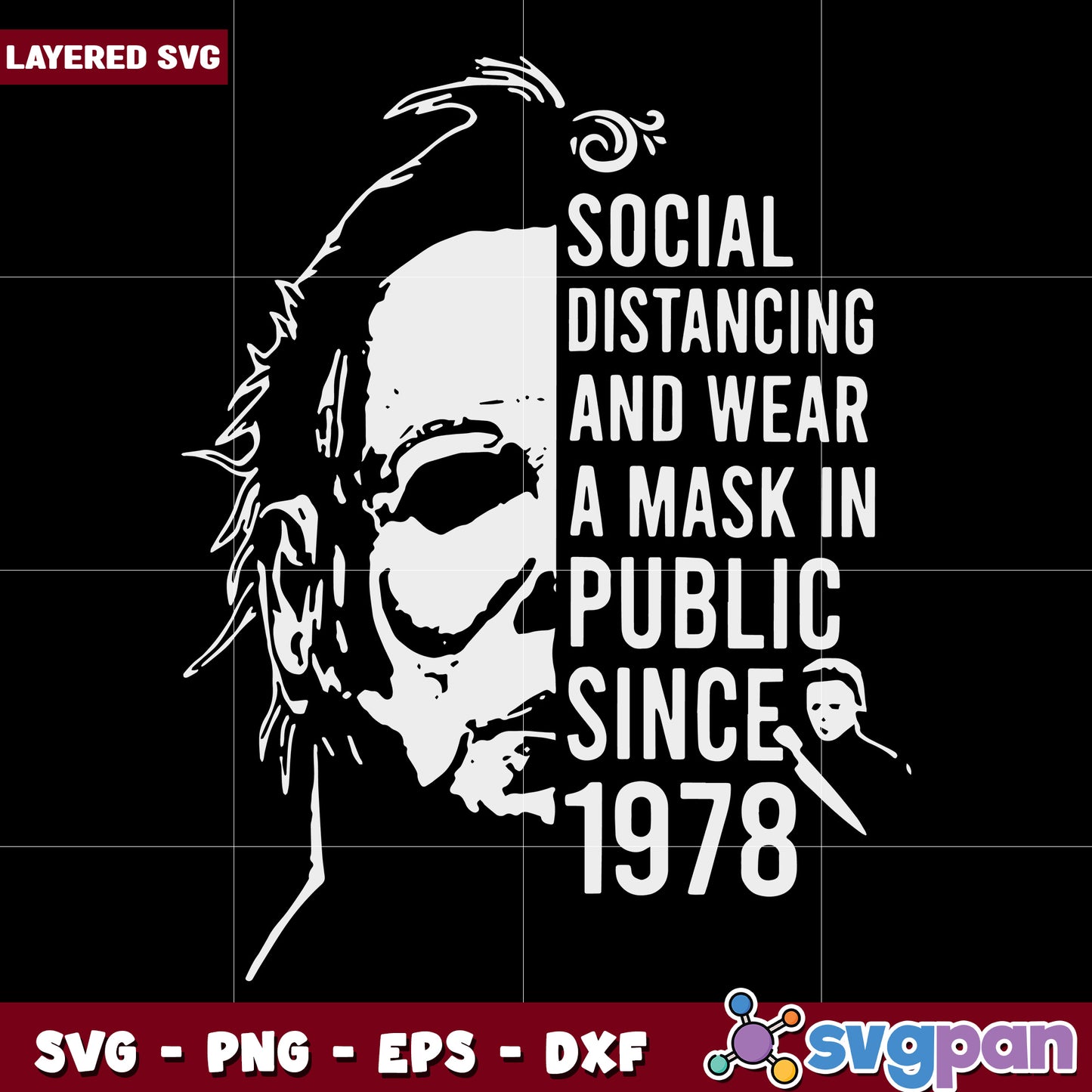 Michael myers horror social distancing svg, halloween costumes svg, trick or treat svg