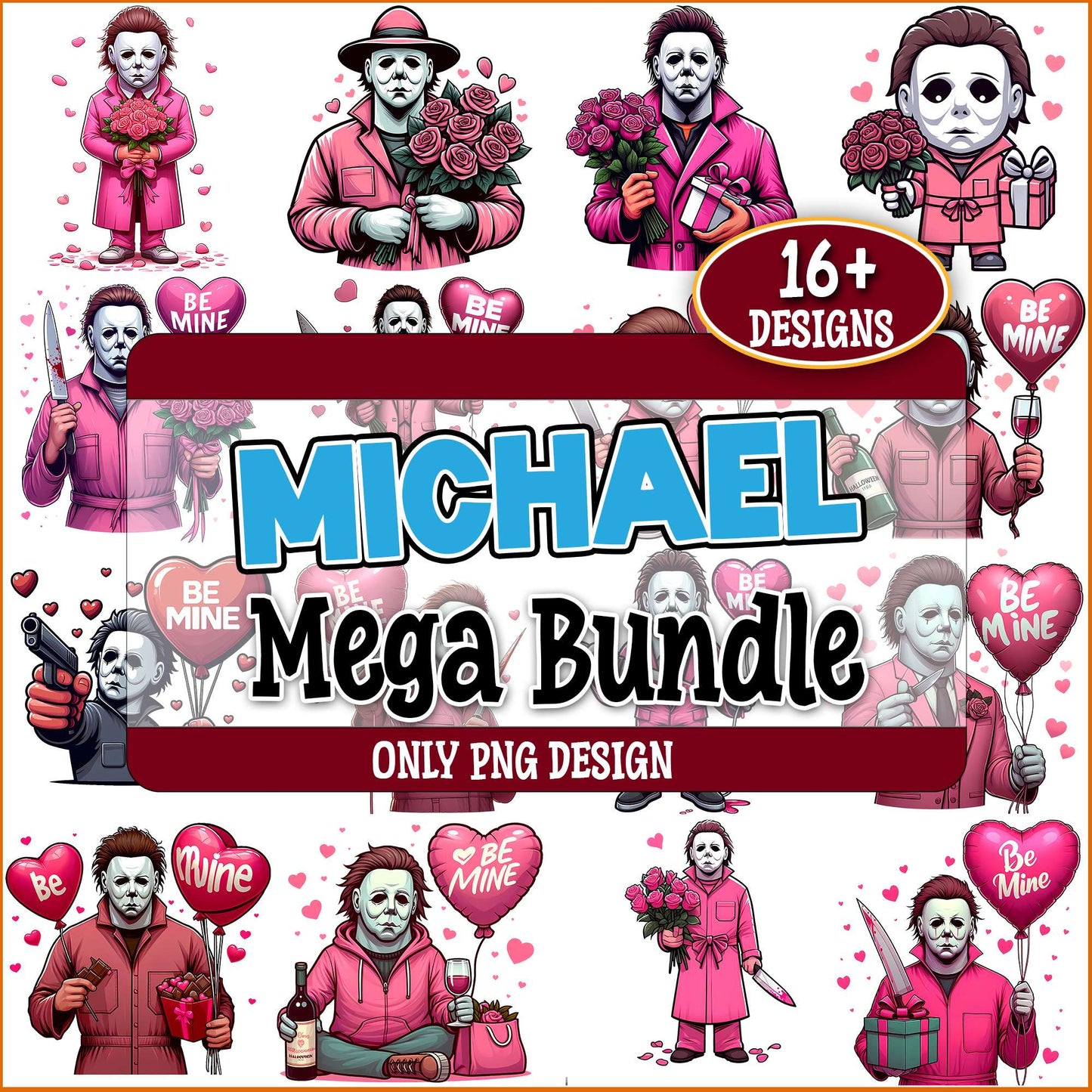 Michael myers in love png bundle