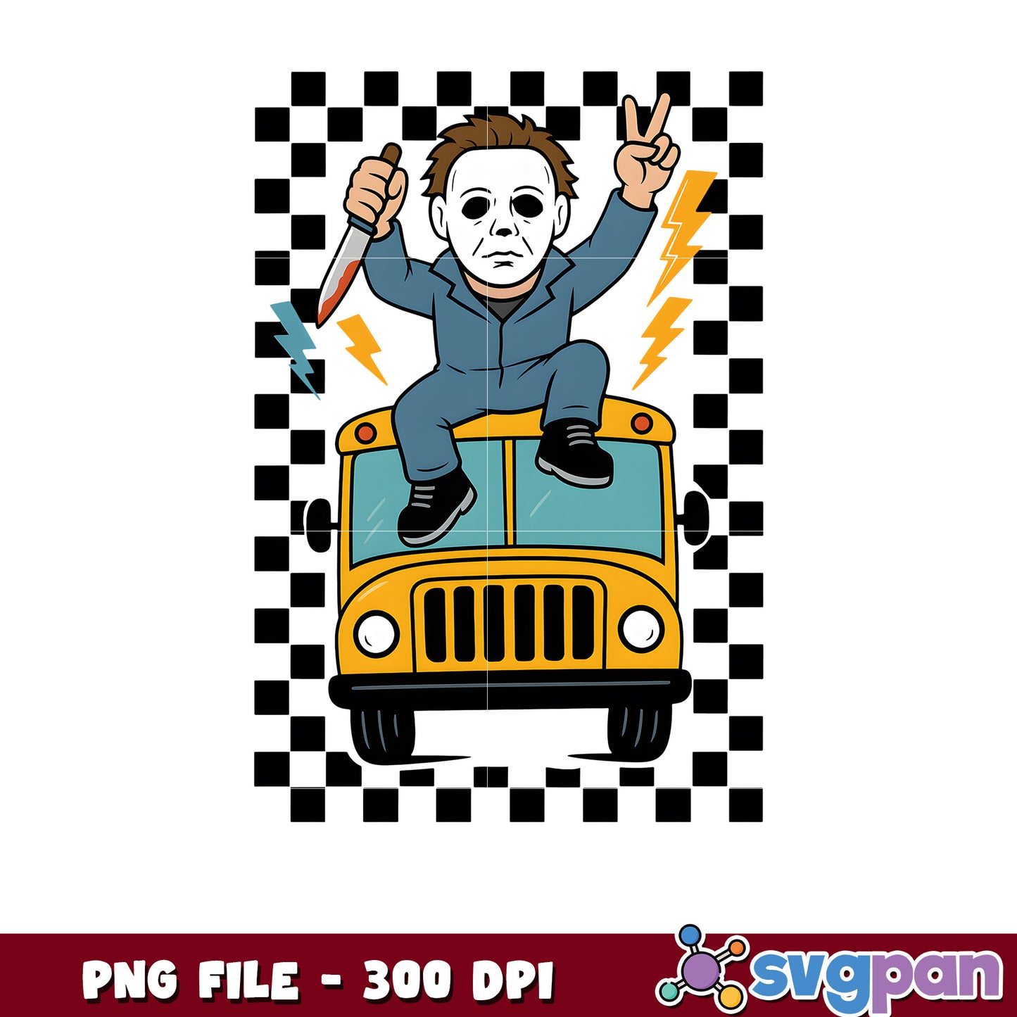 Michael myers school bus png
