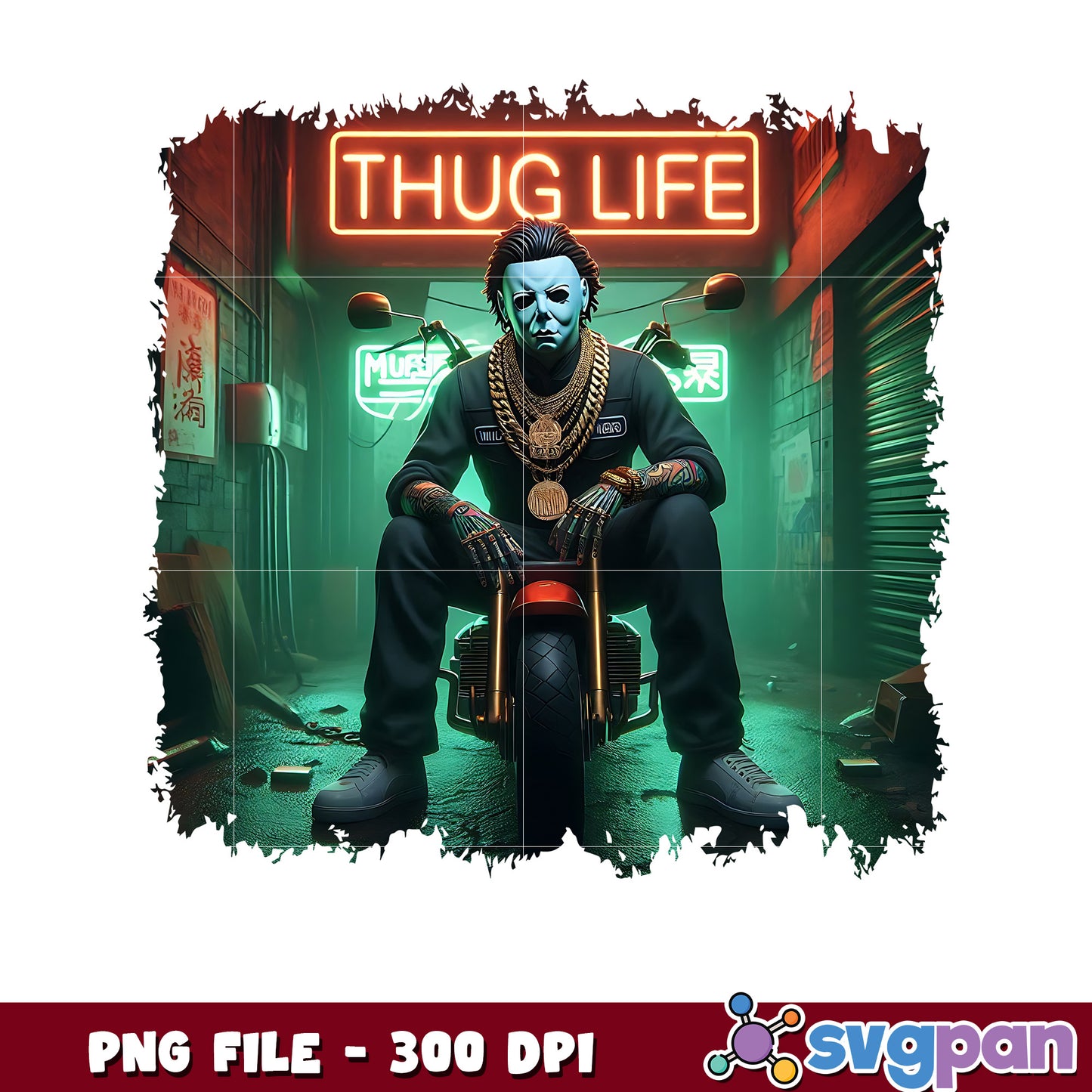 Michael myers thug life shang hai png, halloween vacation png, halloween toys png