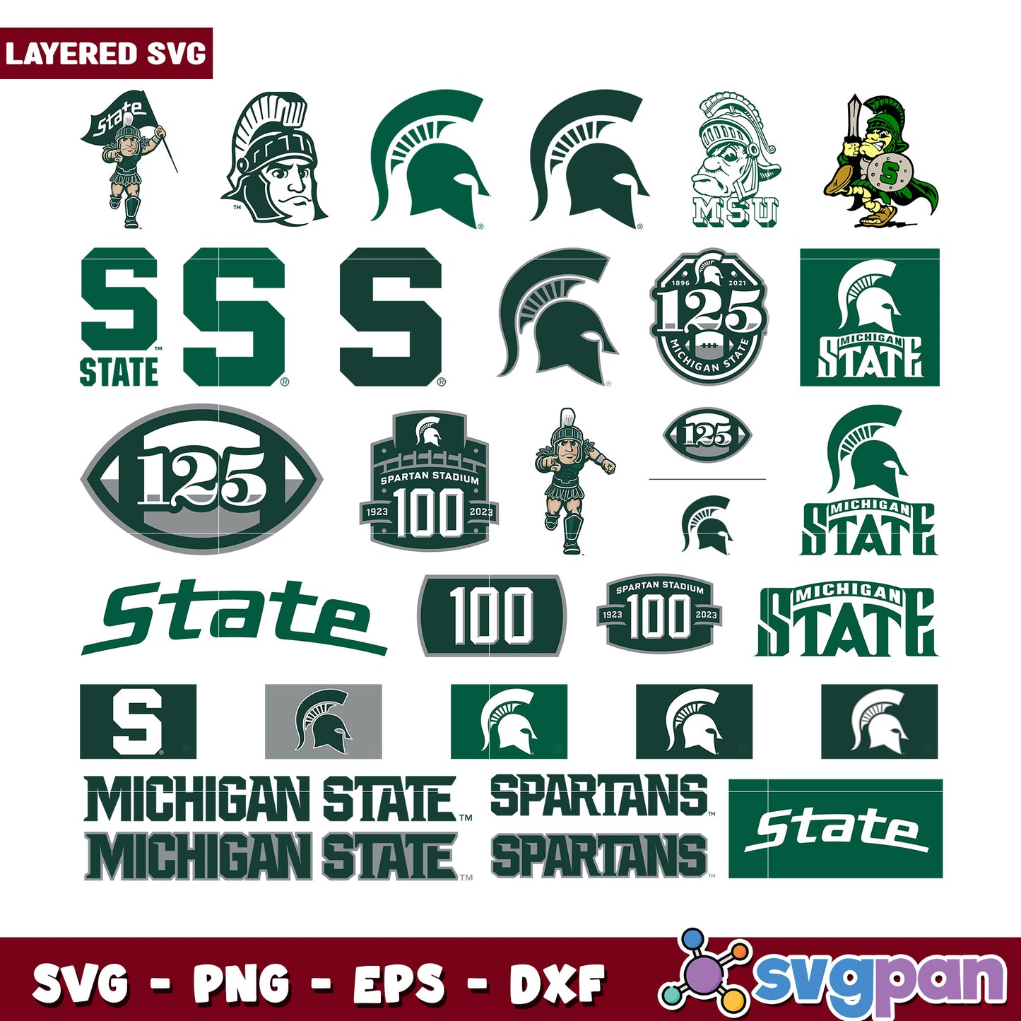 Michigan State Spartans SVG Bundle