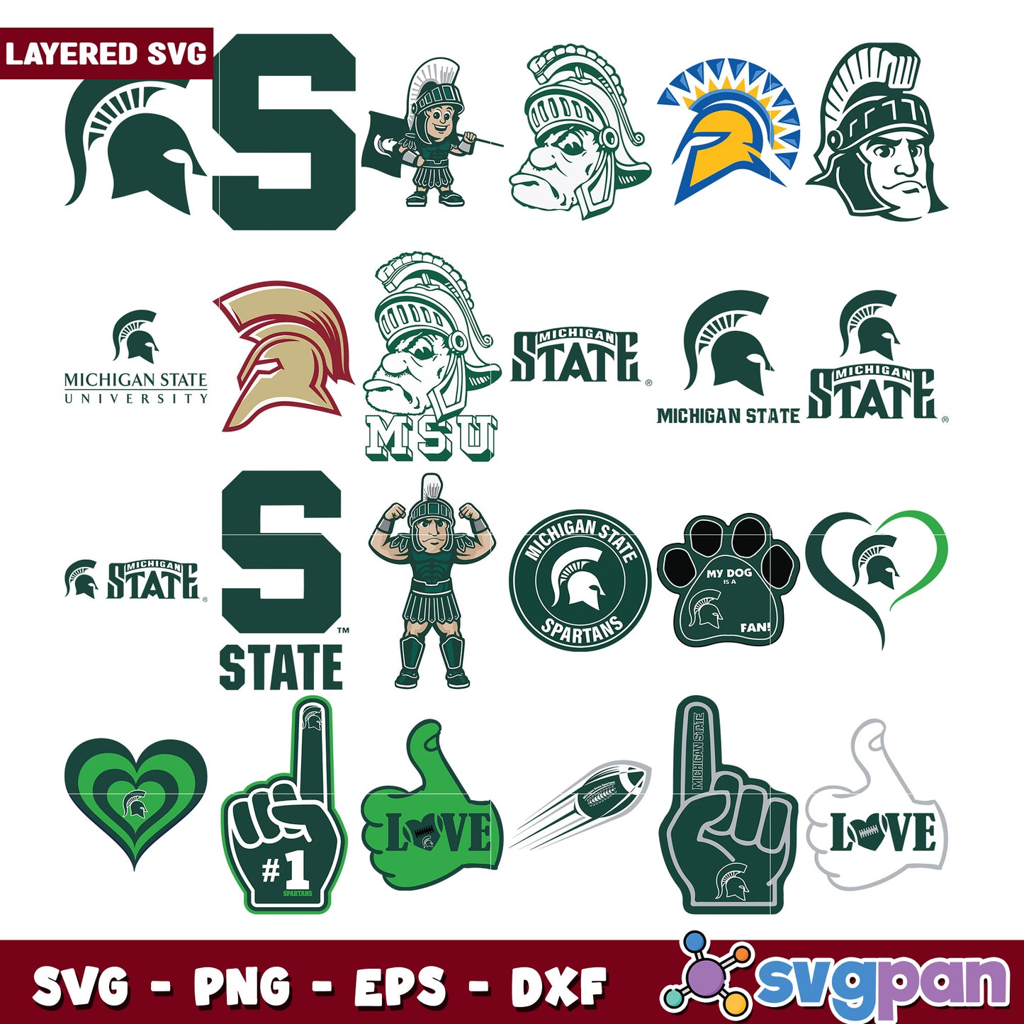 Michigan State Spartans SVG Bundle for Fans