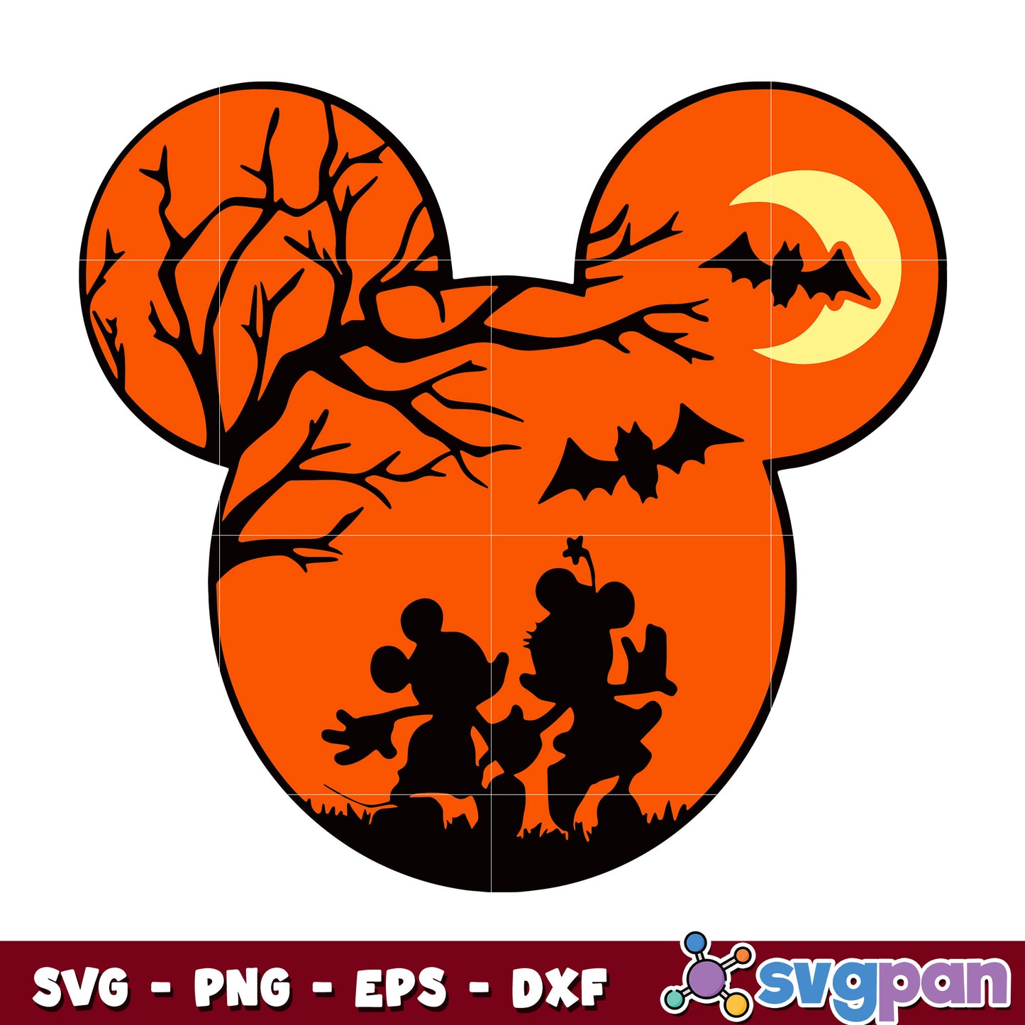 Mickey Ear Halloween svg