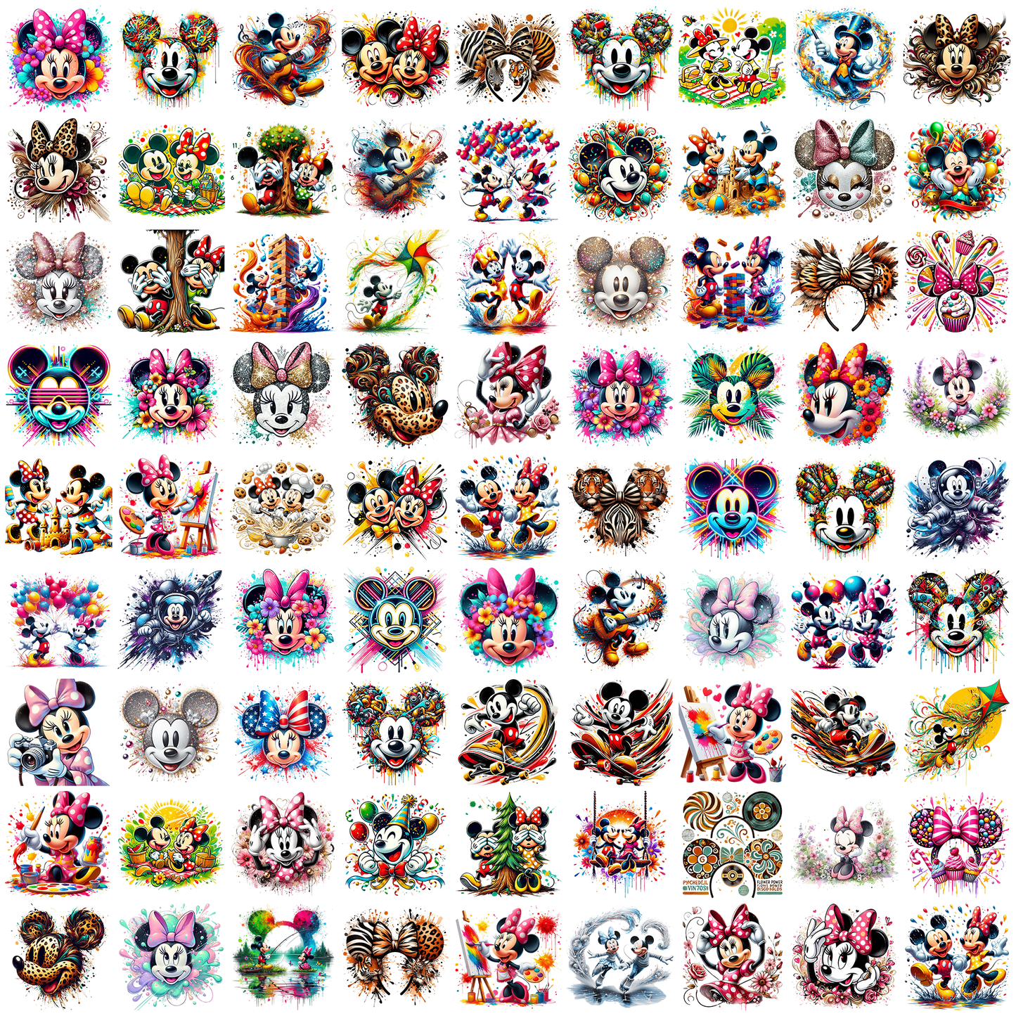 Mickey Minnie png bundle, mickey mouse png, disney characters png
