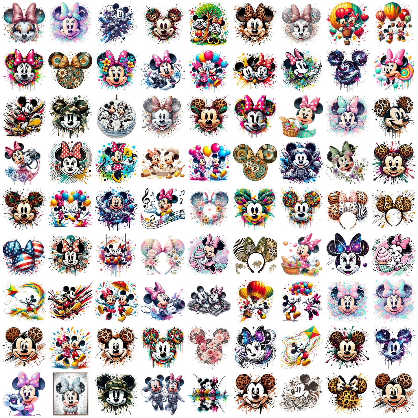 Mickey Minnie png bundle, mickey mouse png, disney characters png
