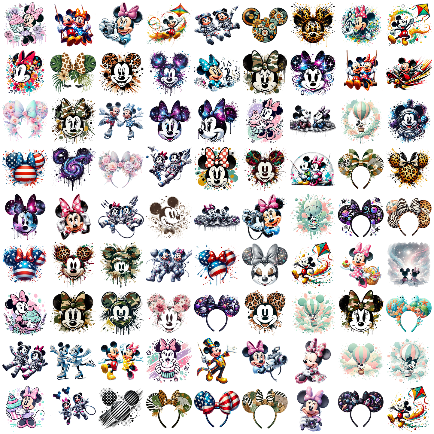 Mickey Minnie png bundle, mickey mouse png, disney characters png
