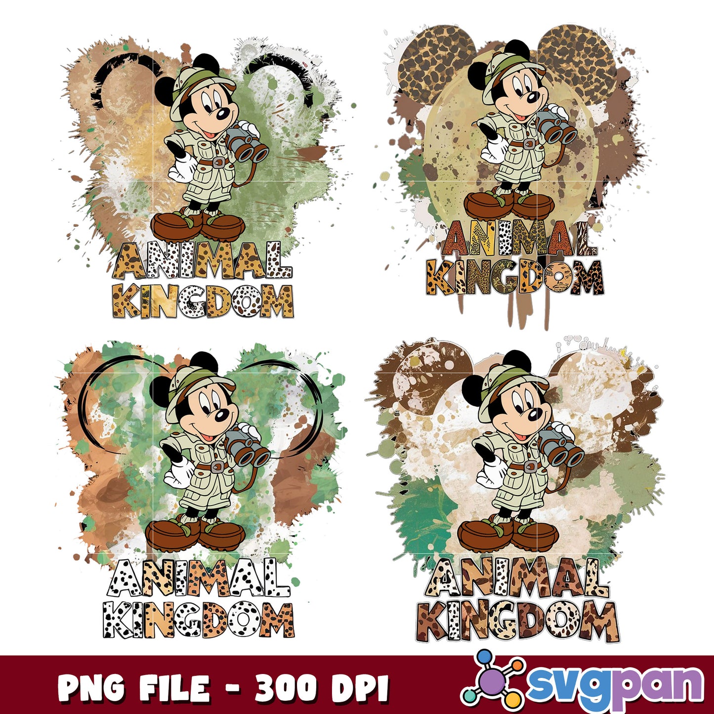 Mickey Mouse Animal Kingdom PNG Bundle