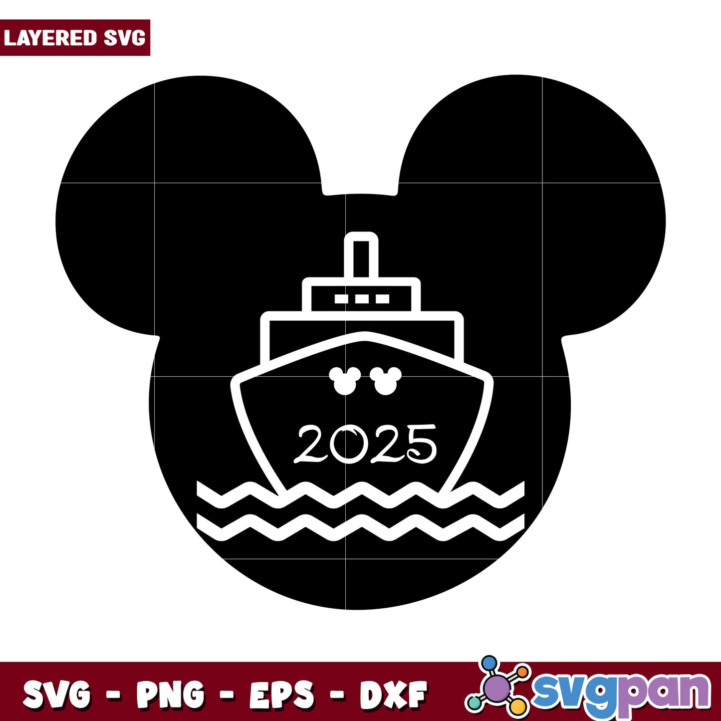 Mickey Mouse Cruise 2025 SVG