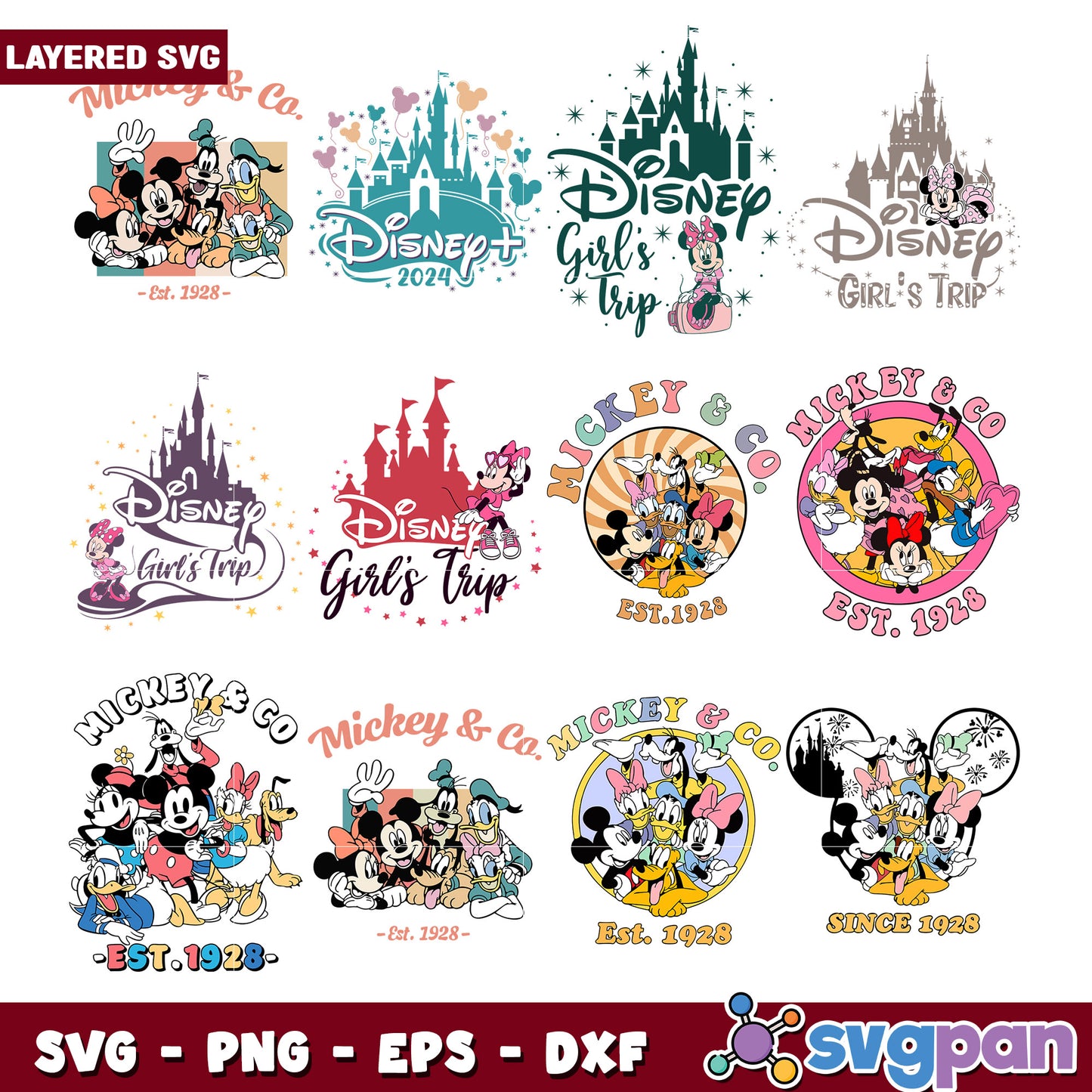 Mickey Mouse Disney Bundle SVG