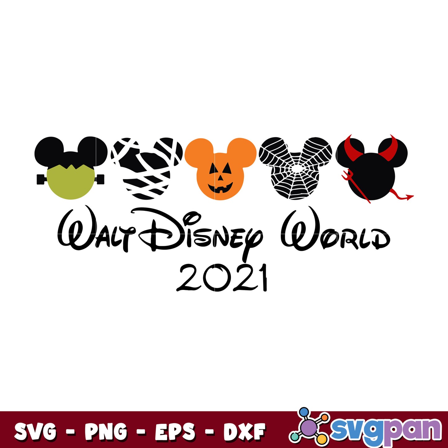Mickey Mouse Ear Halloween svg