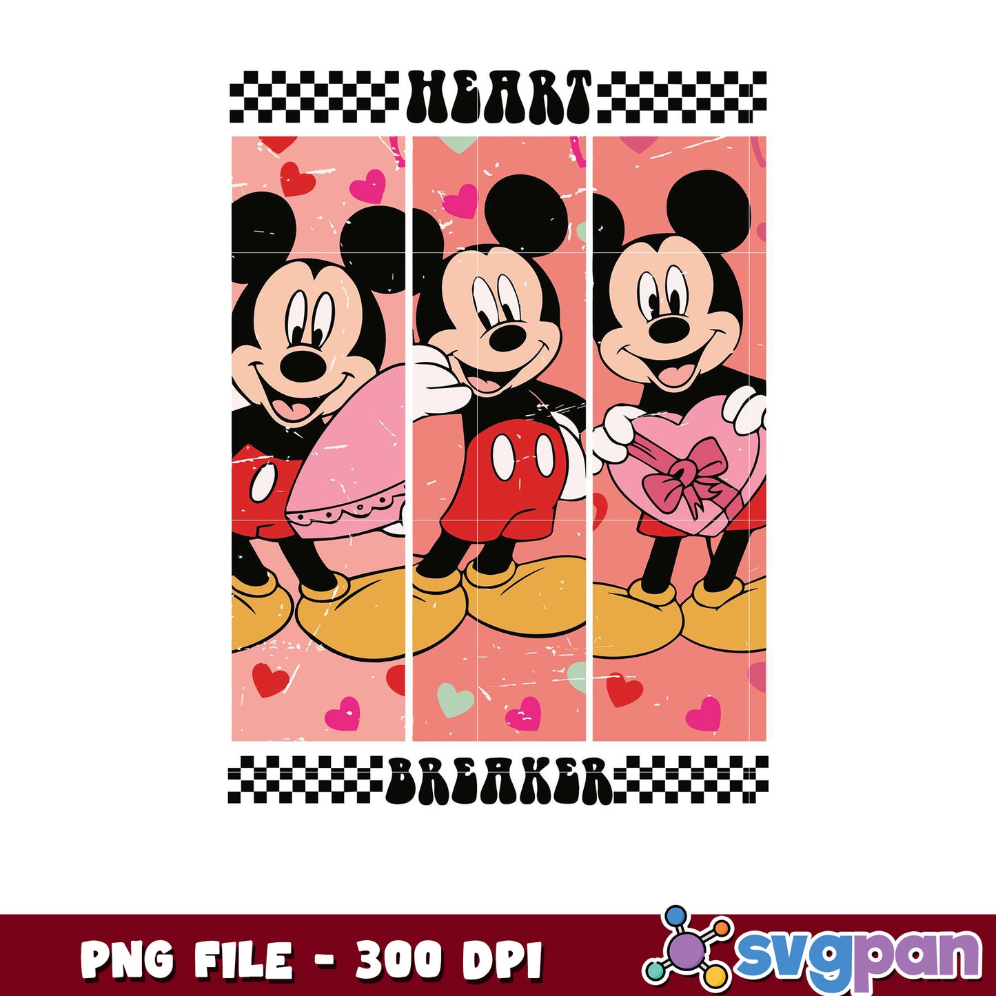 Mickey Mouse Heartbreaker PNG design, perfect for crafts