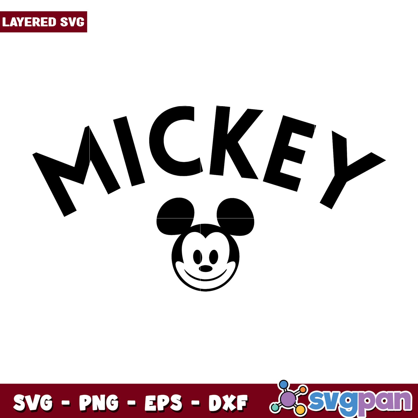Mickey Mouse SVG Cut File