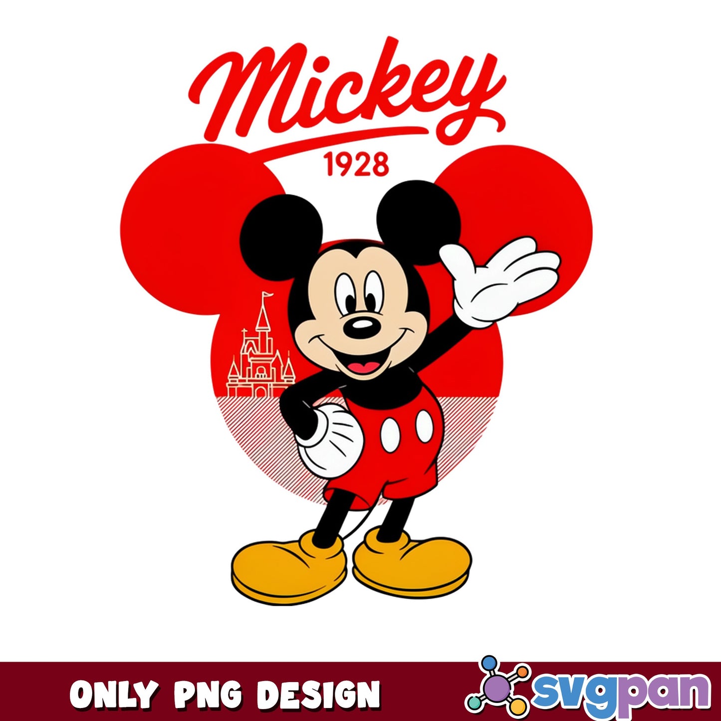 Mickey Mouse 1928 Disney Castle PNG, Mickey PNG, Disney PNG
