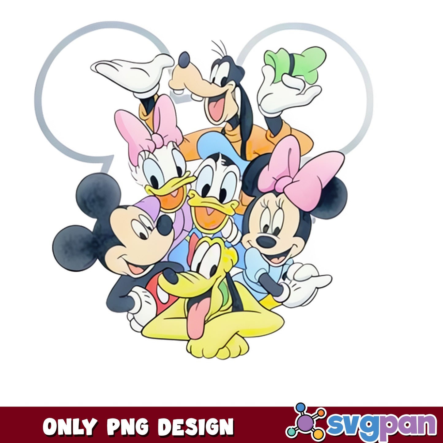 Mickey Mouse And Friends PNG, Disney Characters PNG, Mickey Head PNG