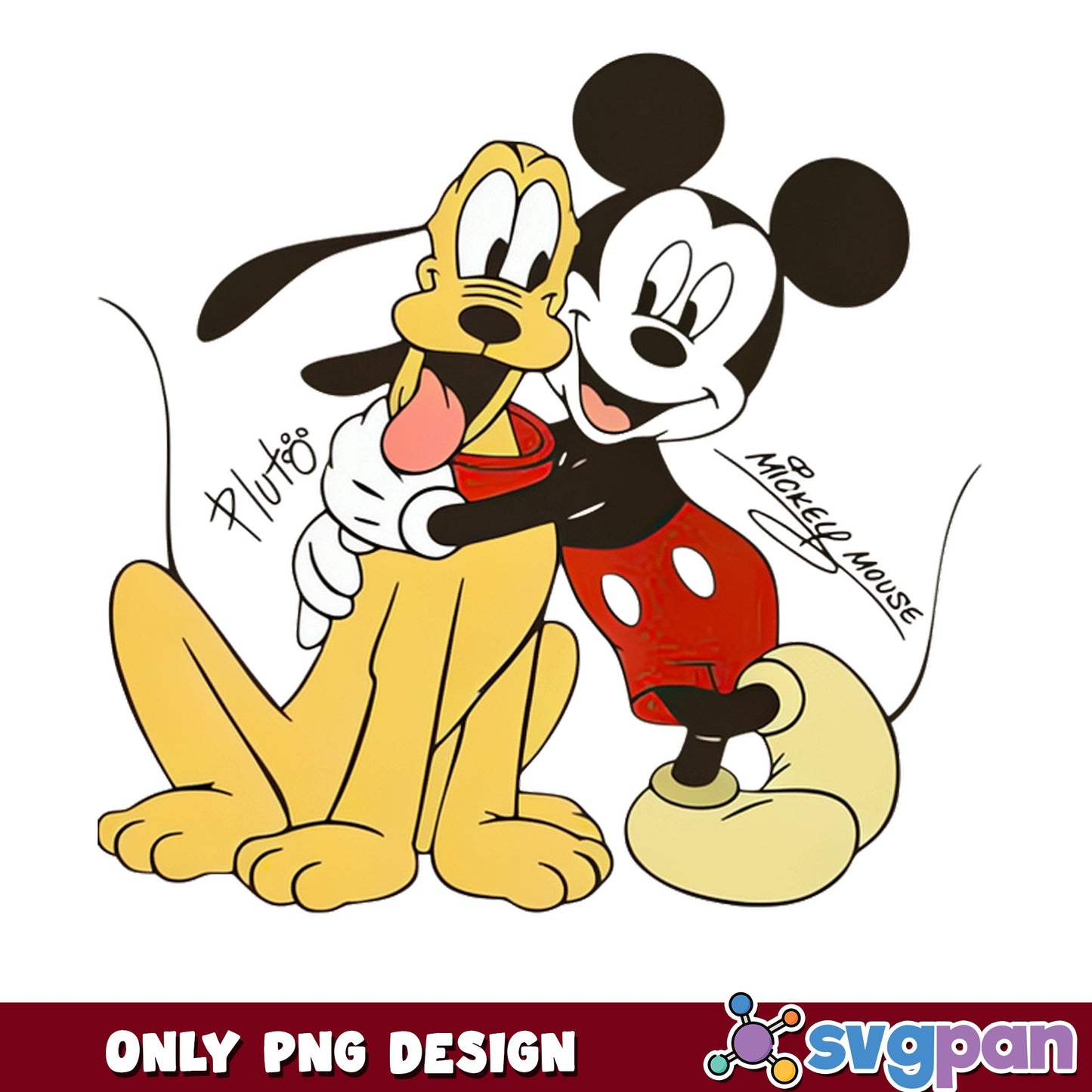 Mickey Mouse And Pluto PNG, Disney Friends PNG, Mickey PNG