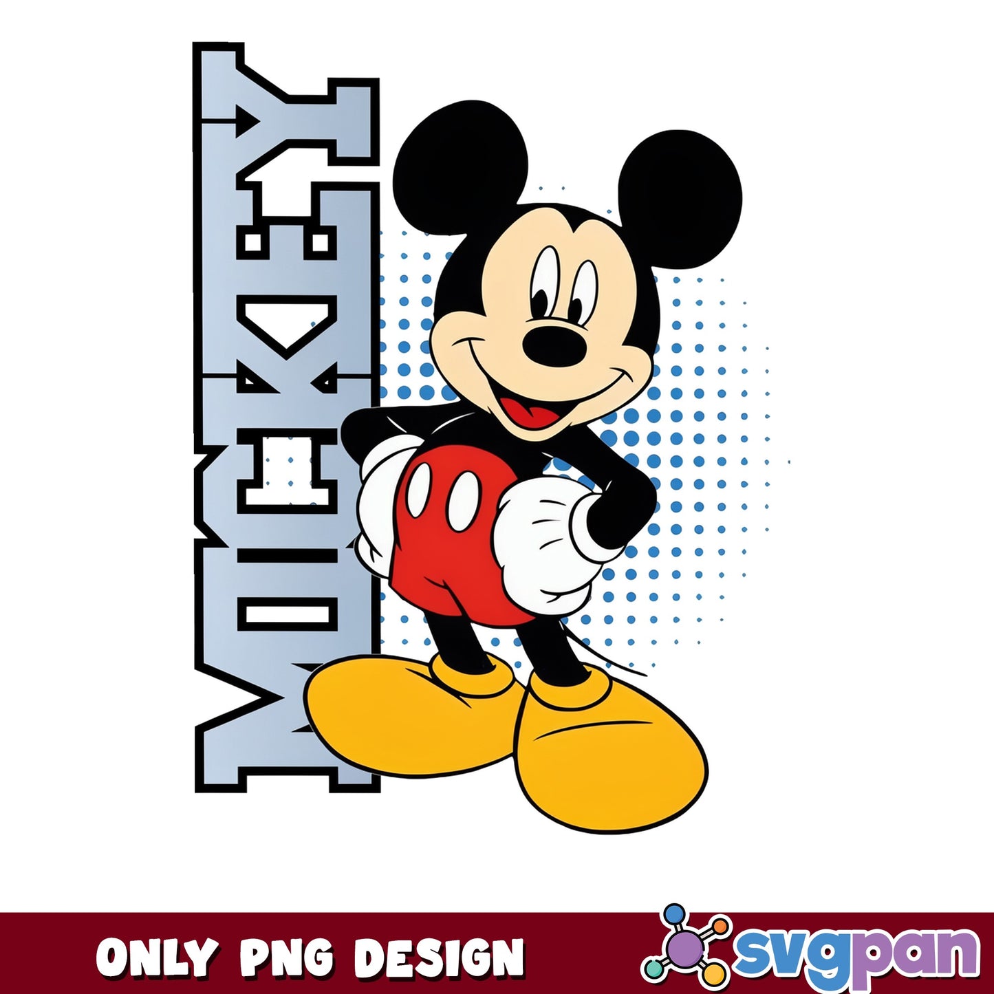 Mickey Mouse Classic Pose PNG, Disney Character PNG, Mickey PNG
