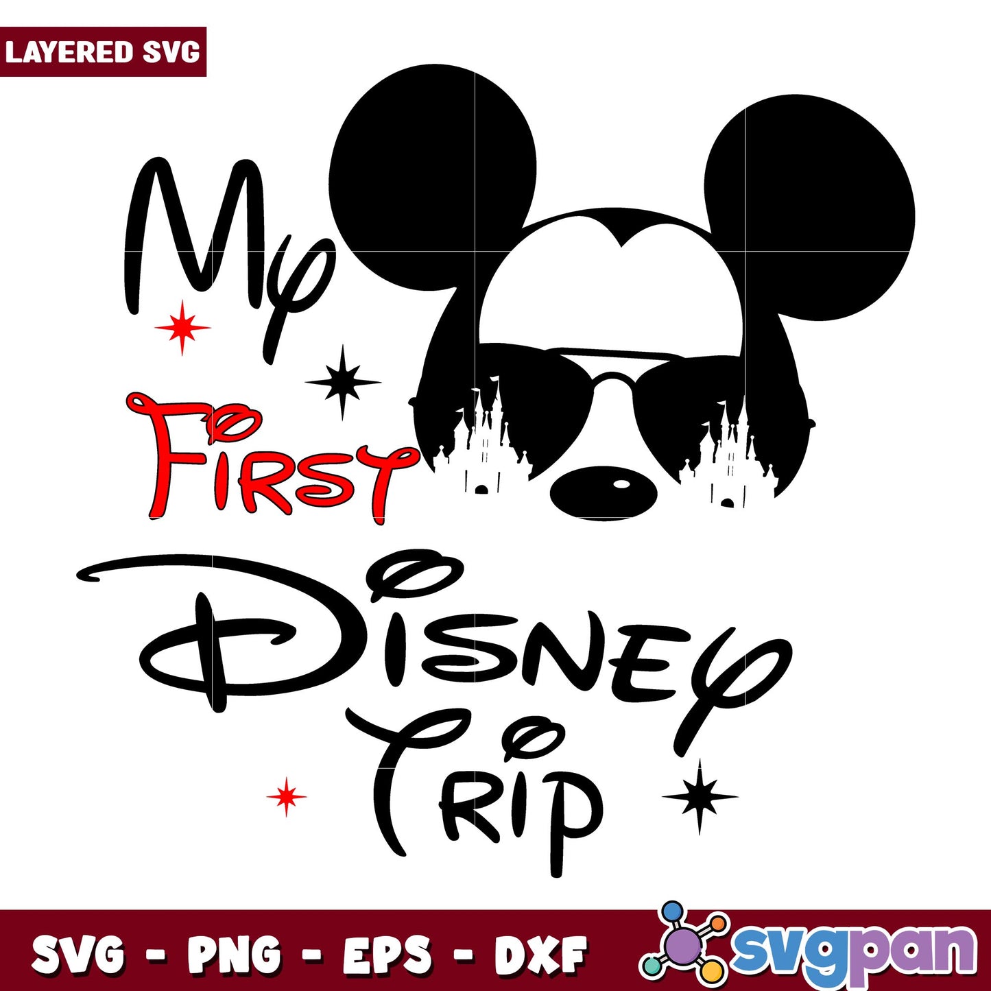 Mickey My First Disney Trip svg, Disney characters svg, Digital Download