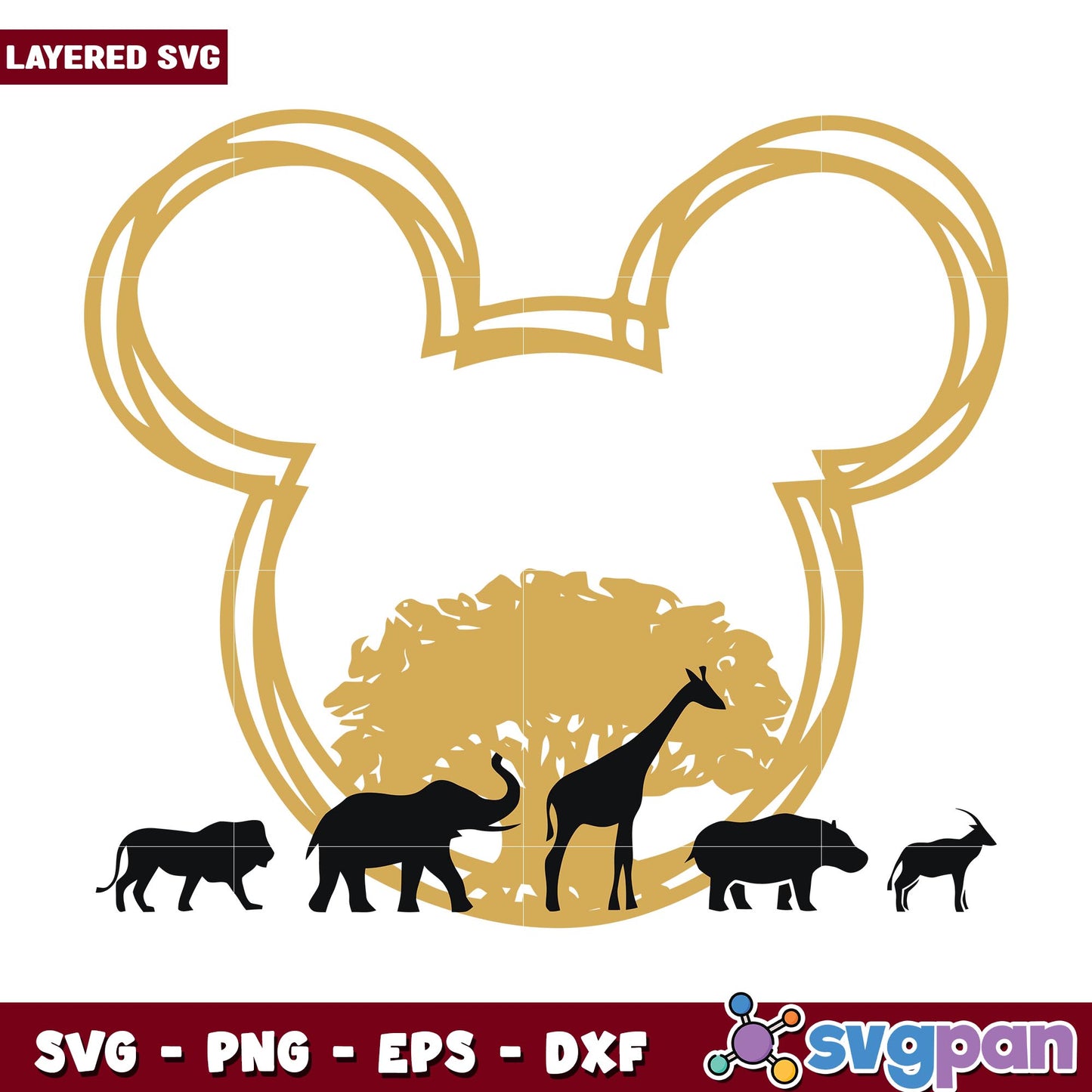 Mickey head Animal Kingdom svg, Disney characters svg, Digital Download