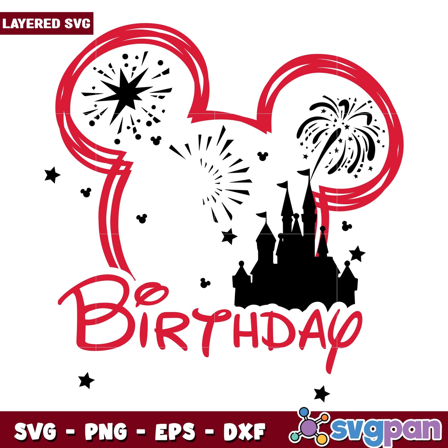 Mickey head birthday svg, Disney characters svg, Digital Download
