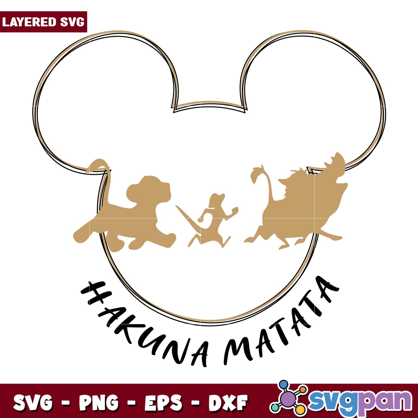 Mickey head disney hakuna matata svg, Disney characters svg, Digital Download