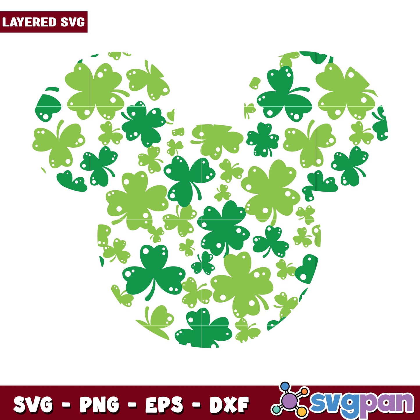 Mickey head patricks day disney svg, Disney characters svg, Digital Download