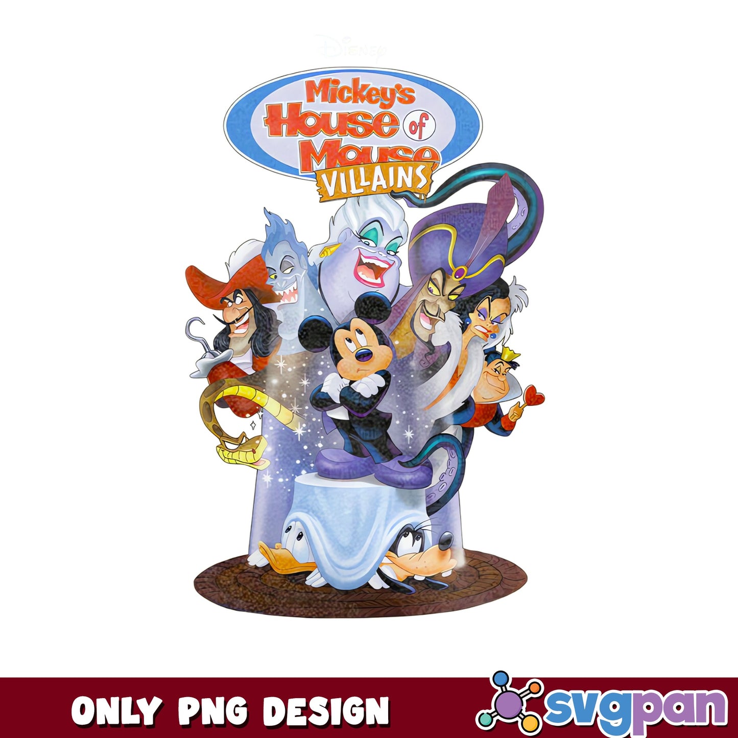 Mickey's House Of Mouse Villains Hades Ursula PNG, Disney, PNG