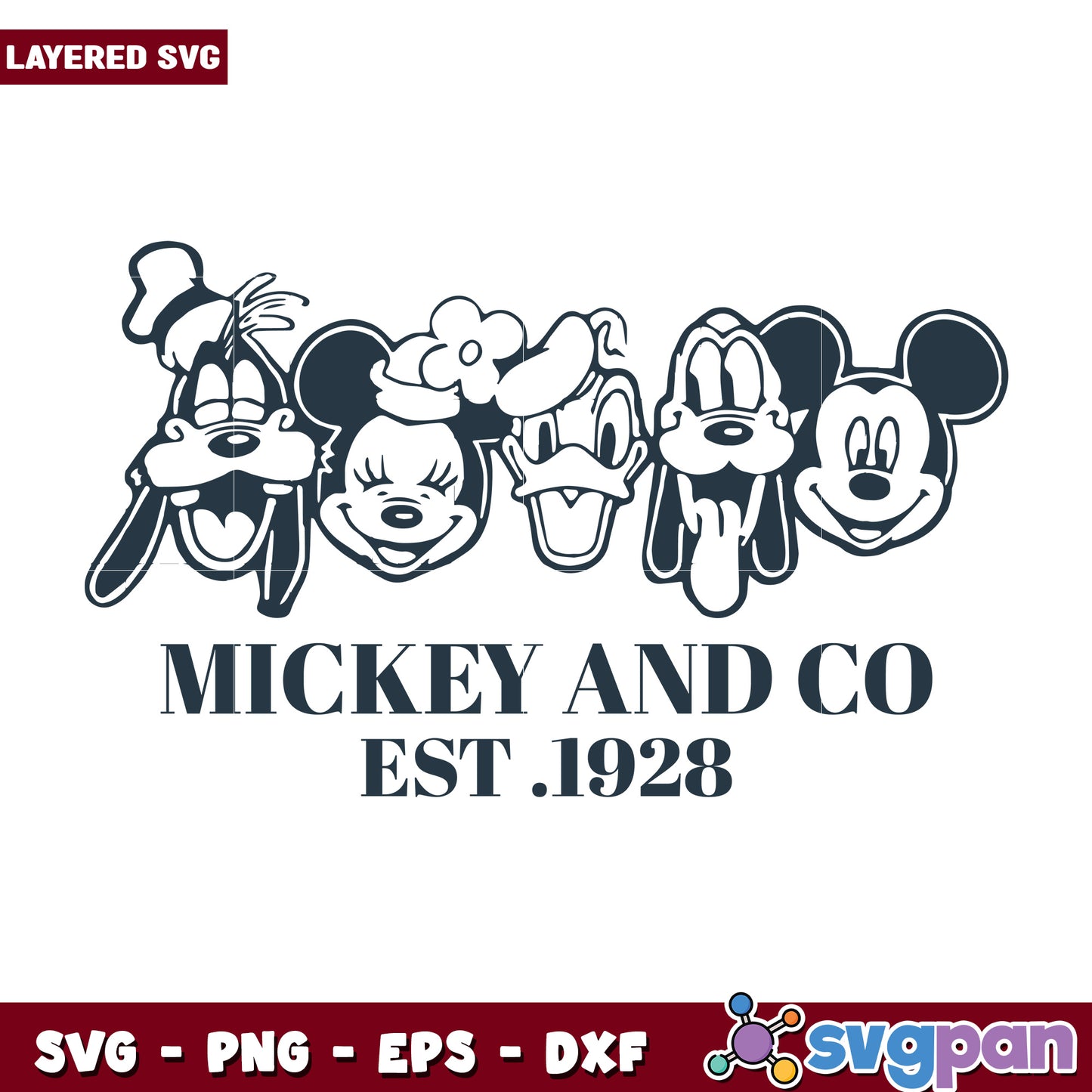 Mickey and co design svg, mickey friends svg, disney vacation svg