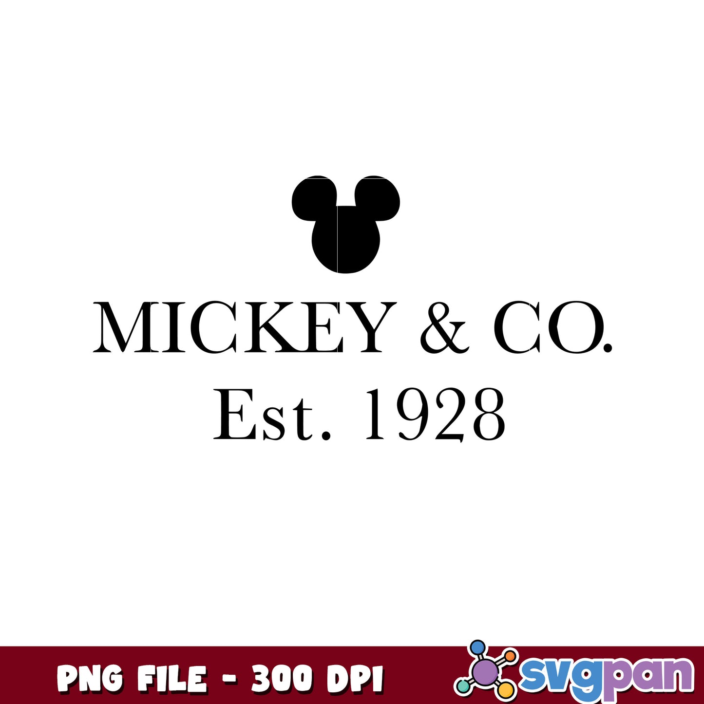 Mickey and co est 1928 png, disney tickets png, disney design png