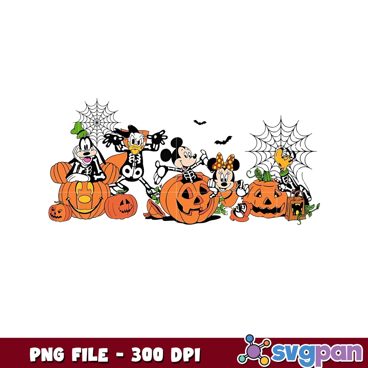 Mickey and friends halloween png, disney halloween png, halloween time png