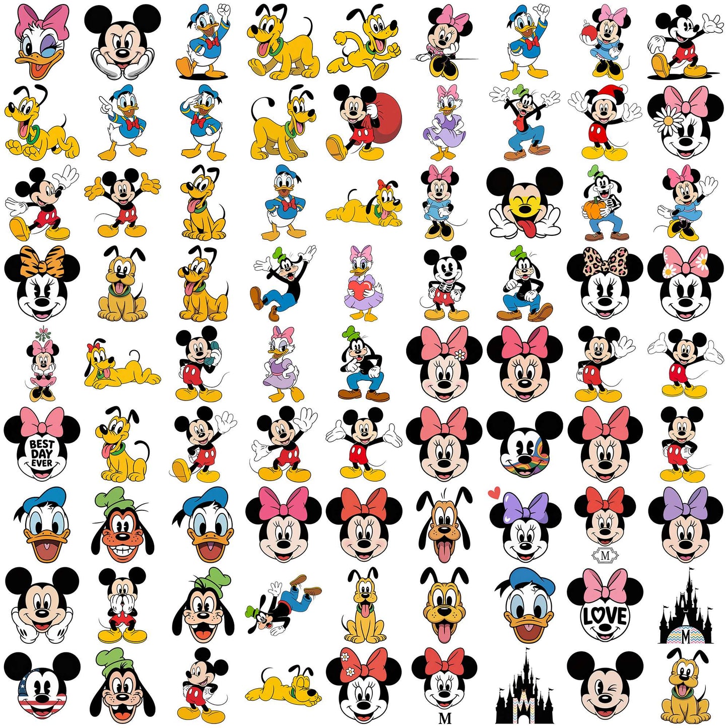 Mickey and hommie png bundle, mickey mouse clubhouse png, mickey mouse png