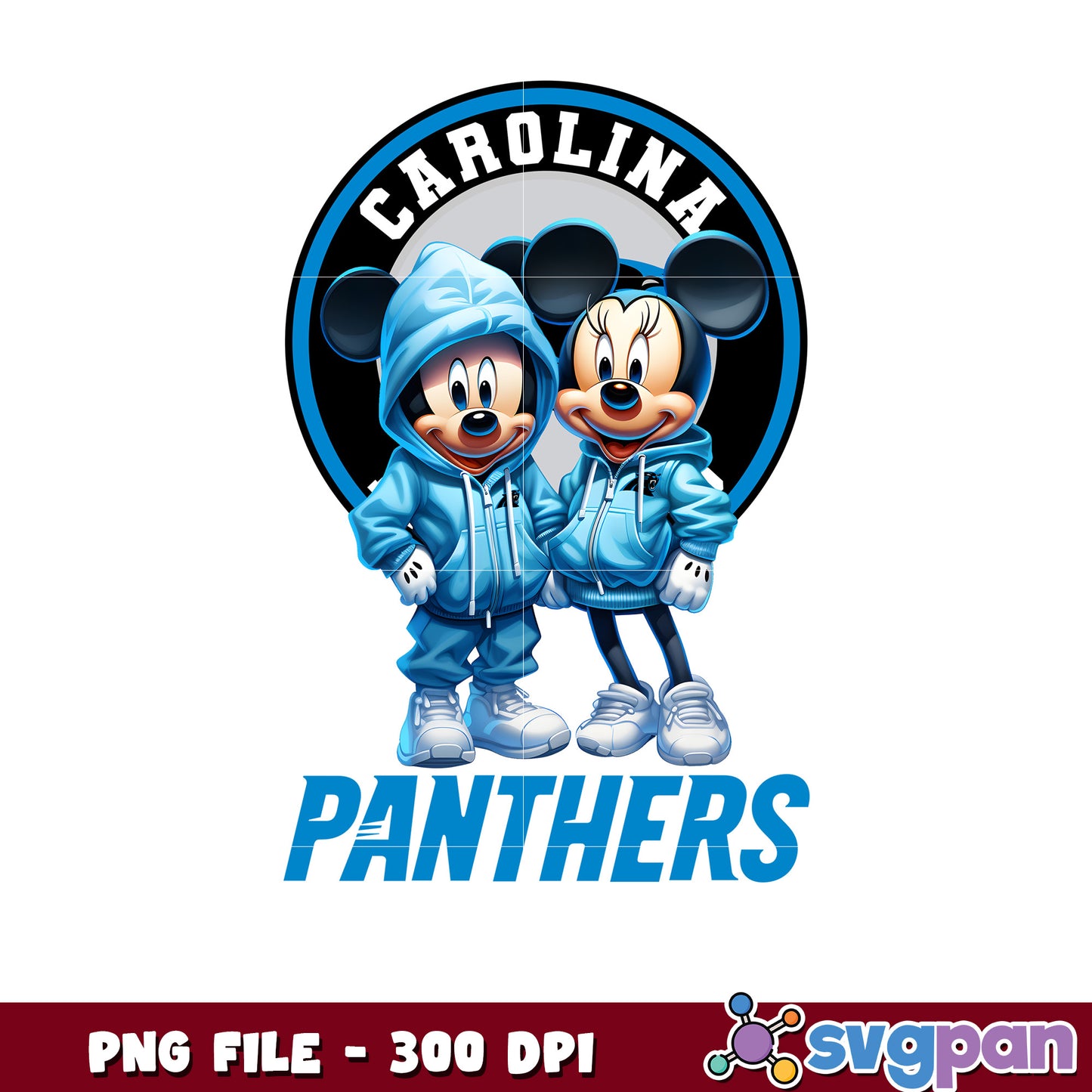 Mickey and minnie carolina panthers png, disney mickey mouse png, nfl teams logo png
