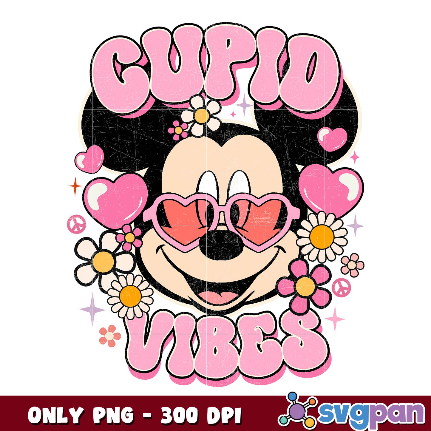 Mickey cupid vibes valentine png
