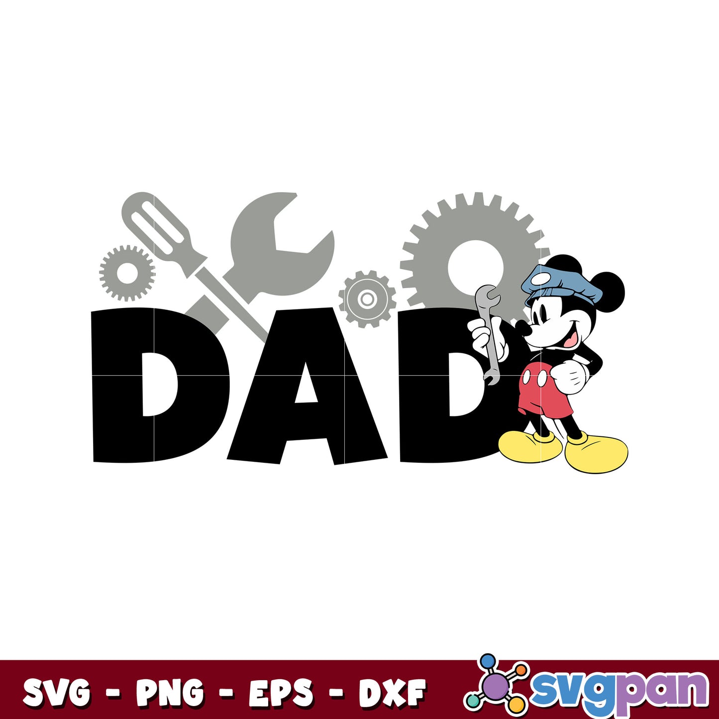 Mickey dad tool design svg, mickey mouse dad svg, mickey svg