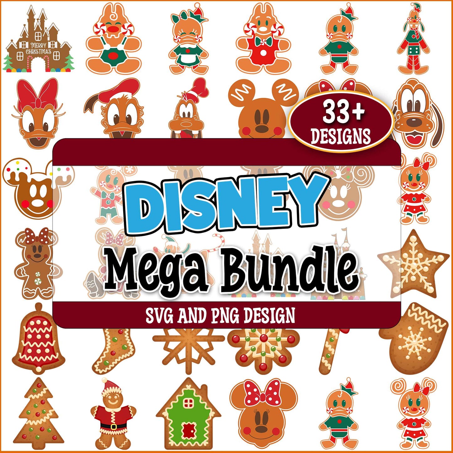 Mickey disney christmas svg bundle