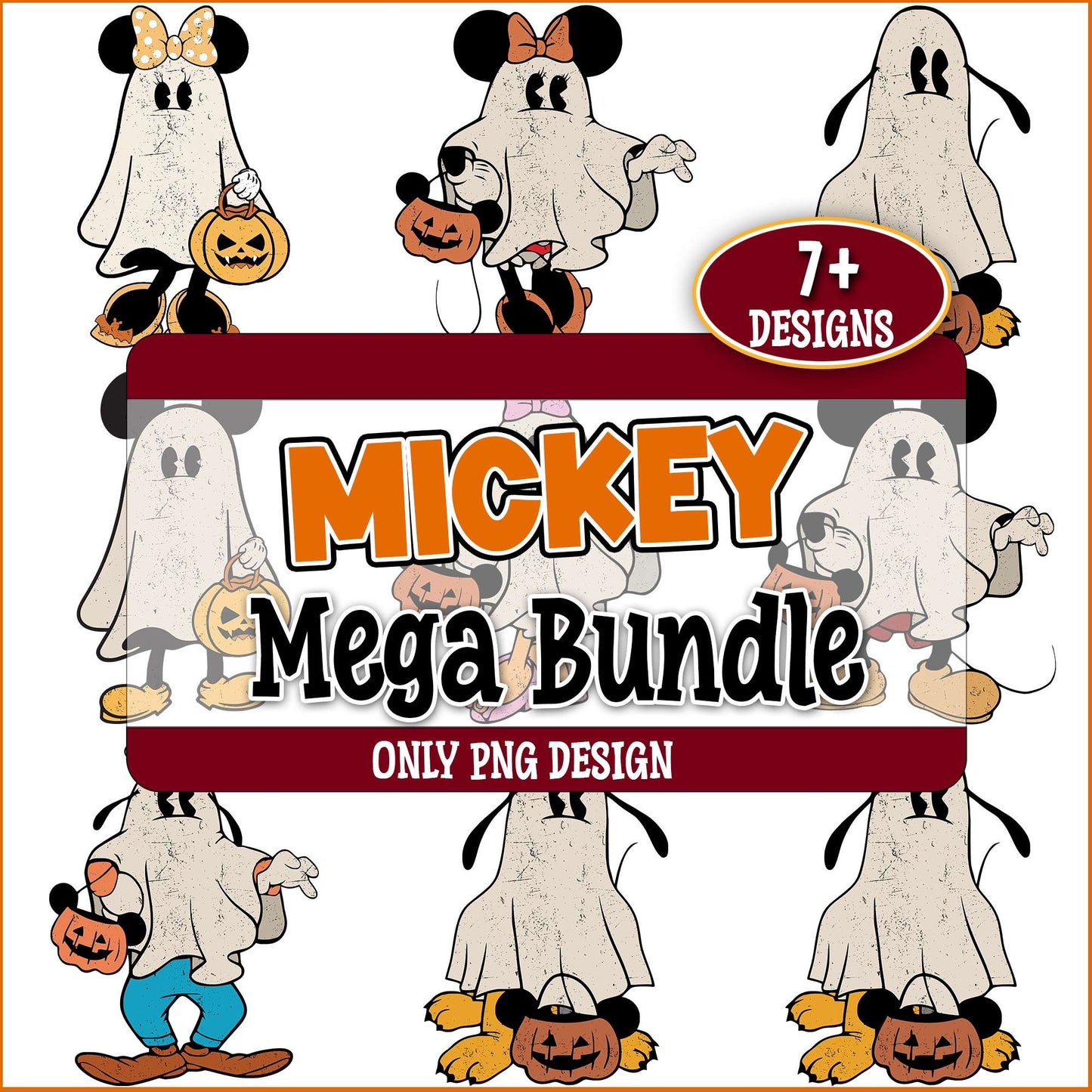 Mickey ghost cosplay png bundle