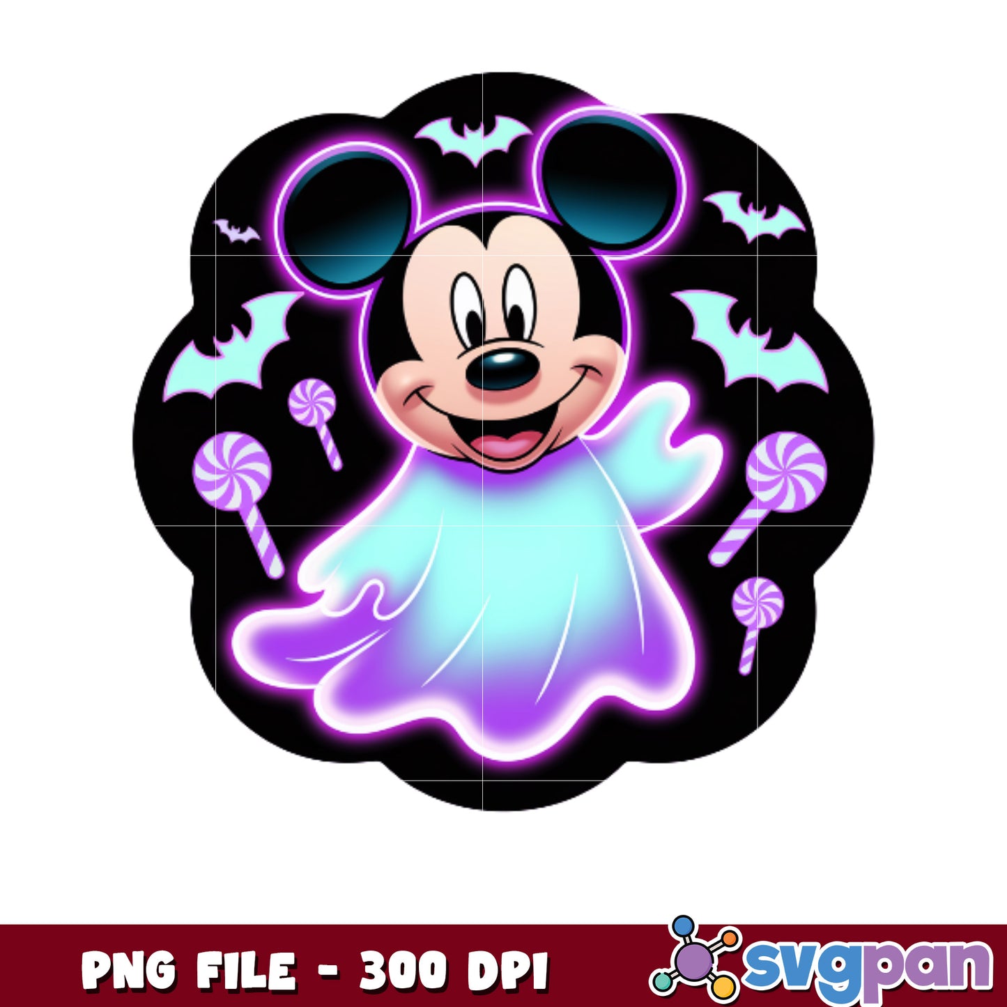 Mickey ghoul png, disney halloween png, halloween time png
