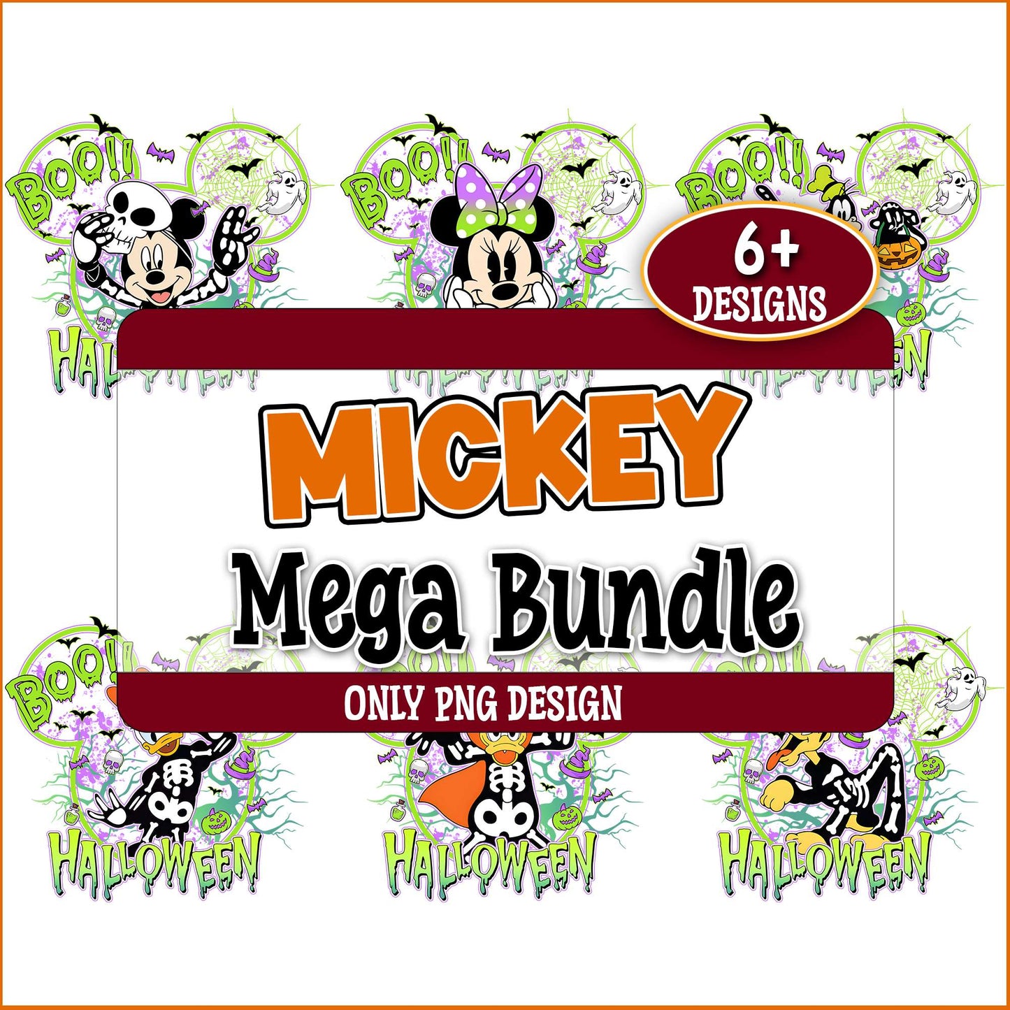 Mickey halloween art png bundle