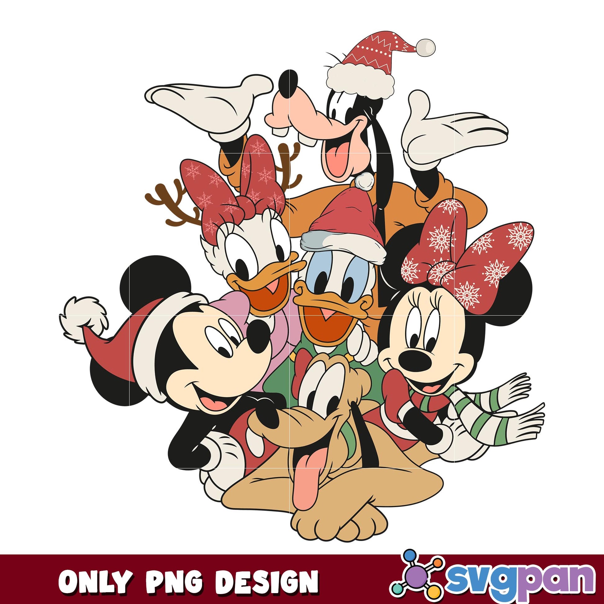 Mickey hat christmas friends png