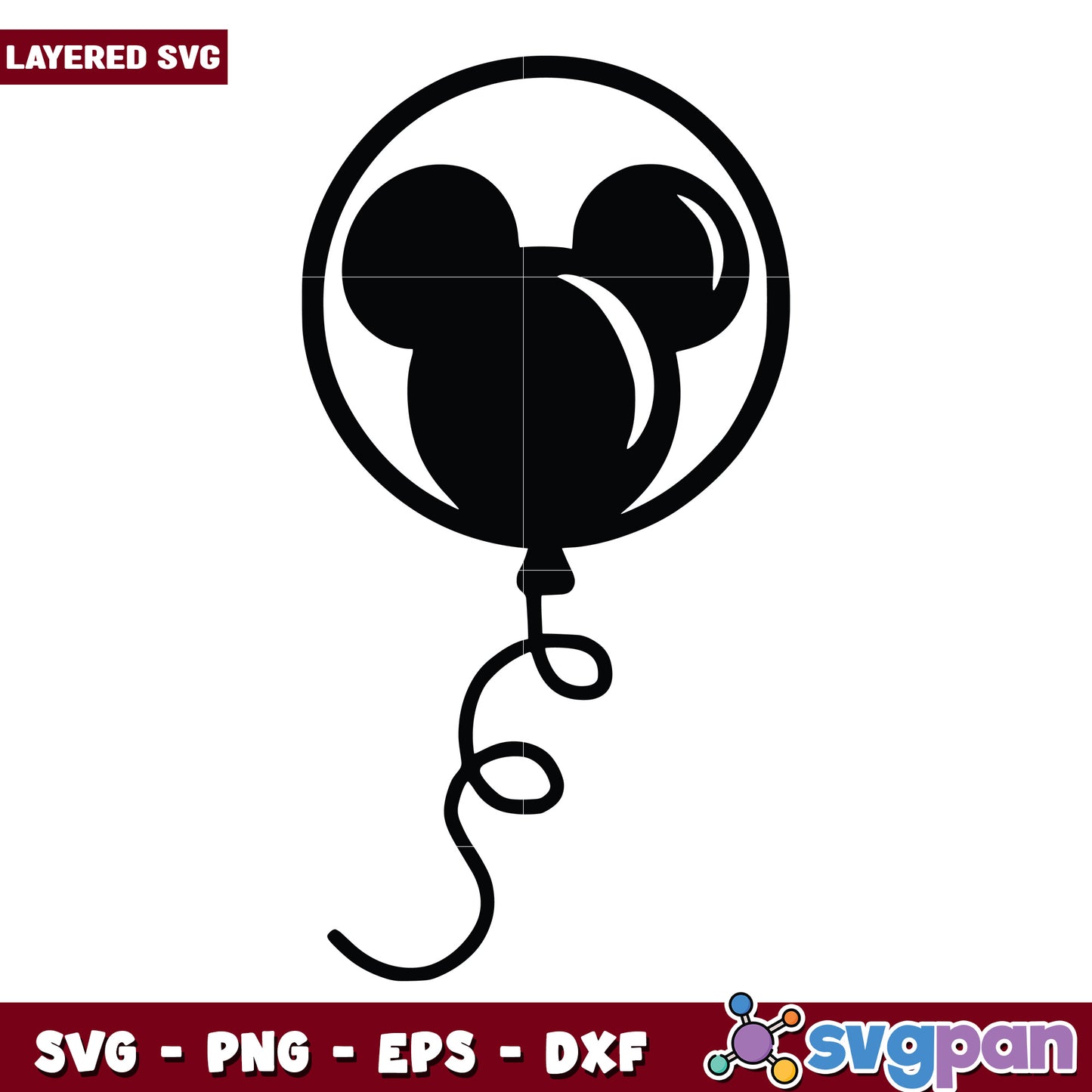 Mickey head balloon svg, disney mickey svg, disneyland svg