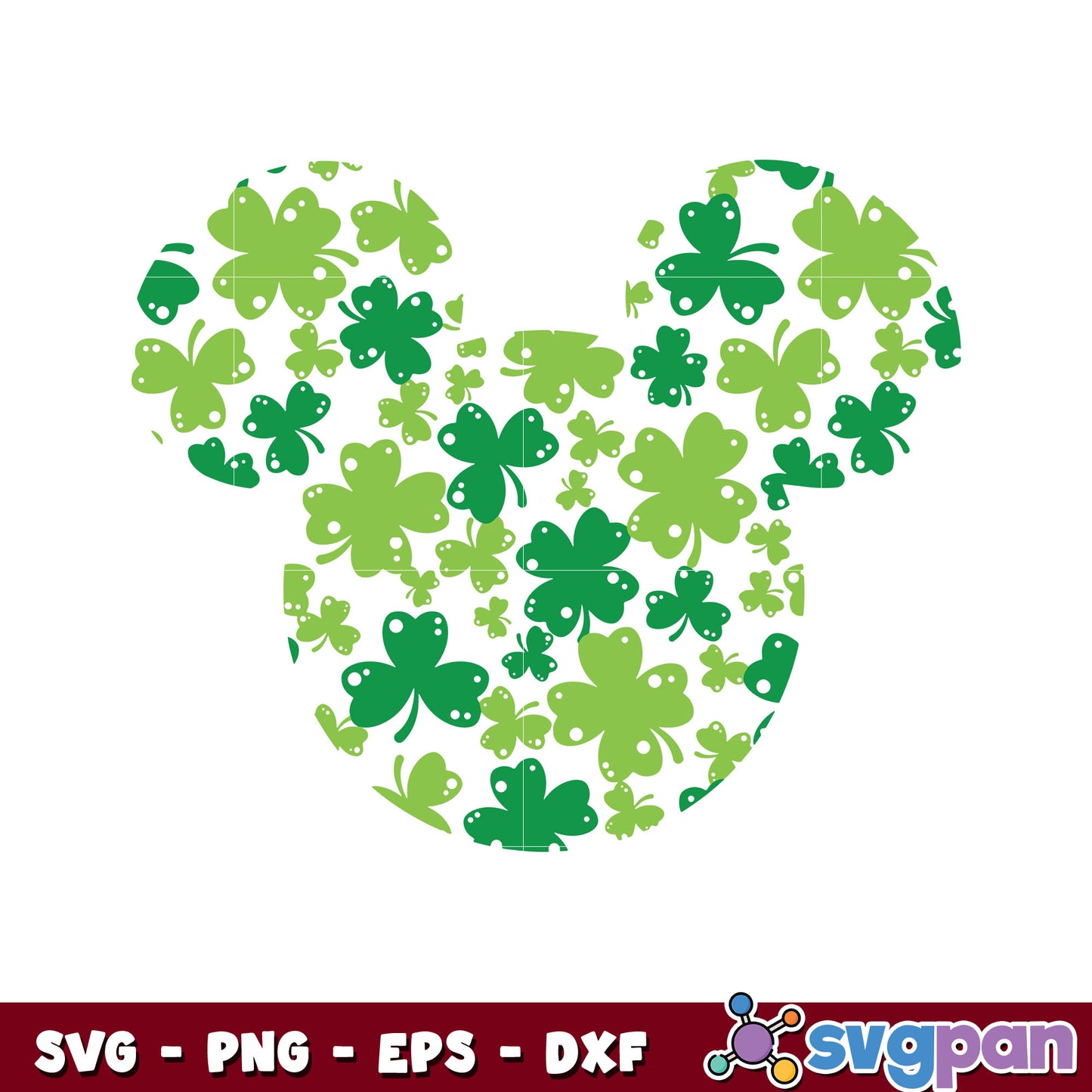 Mickey head patricks day disney design svg, disney mickey mouse svg