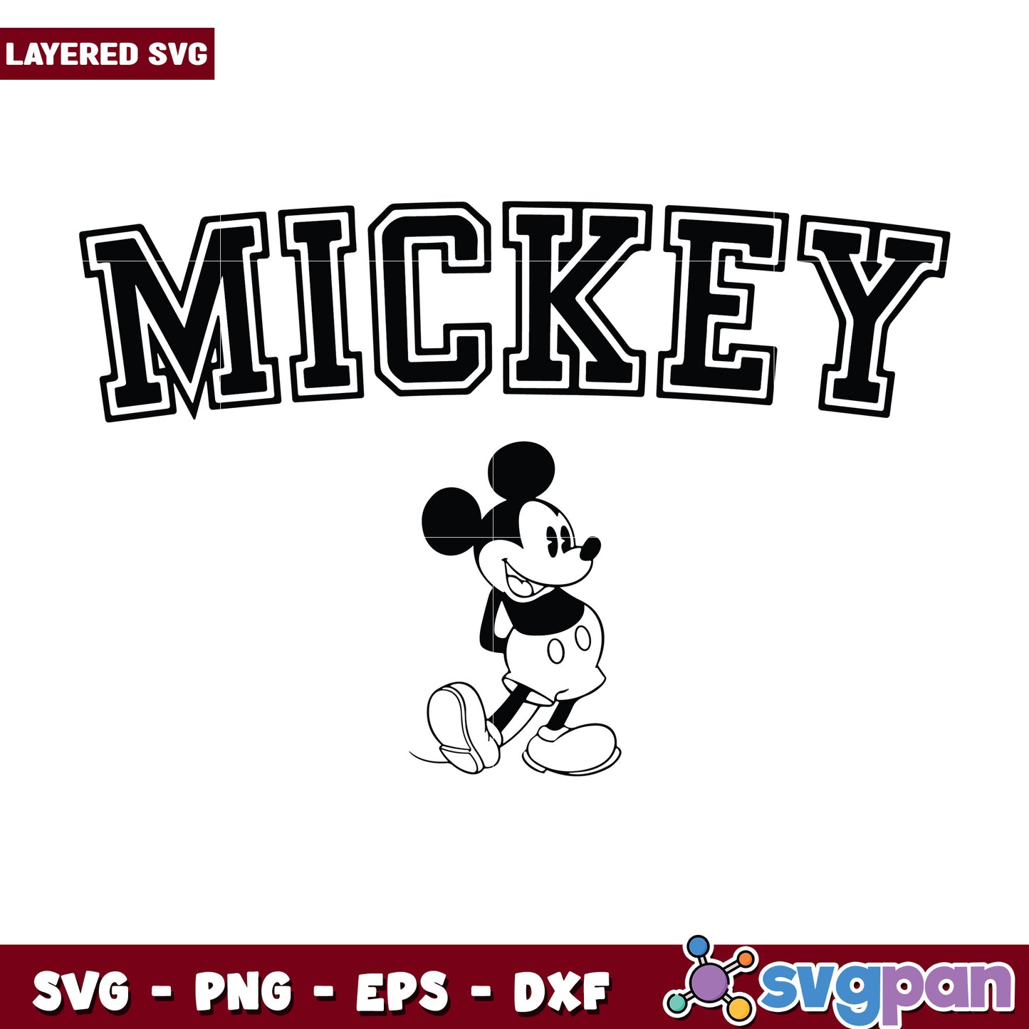 Mickey logo design svg, disney mickey svg, disney cartoons svg