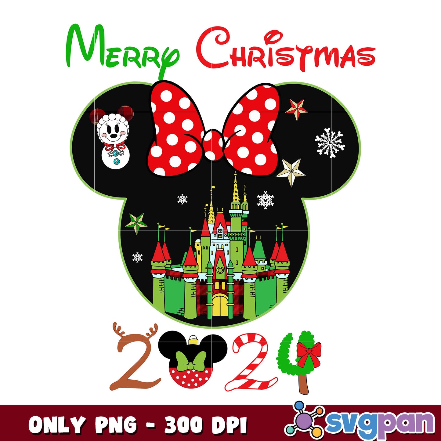 Mickey merry christmas 2024 png, mickey mouse christmas png